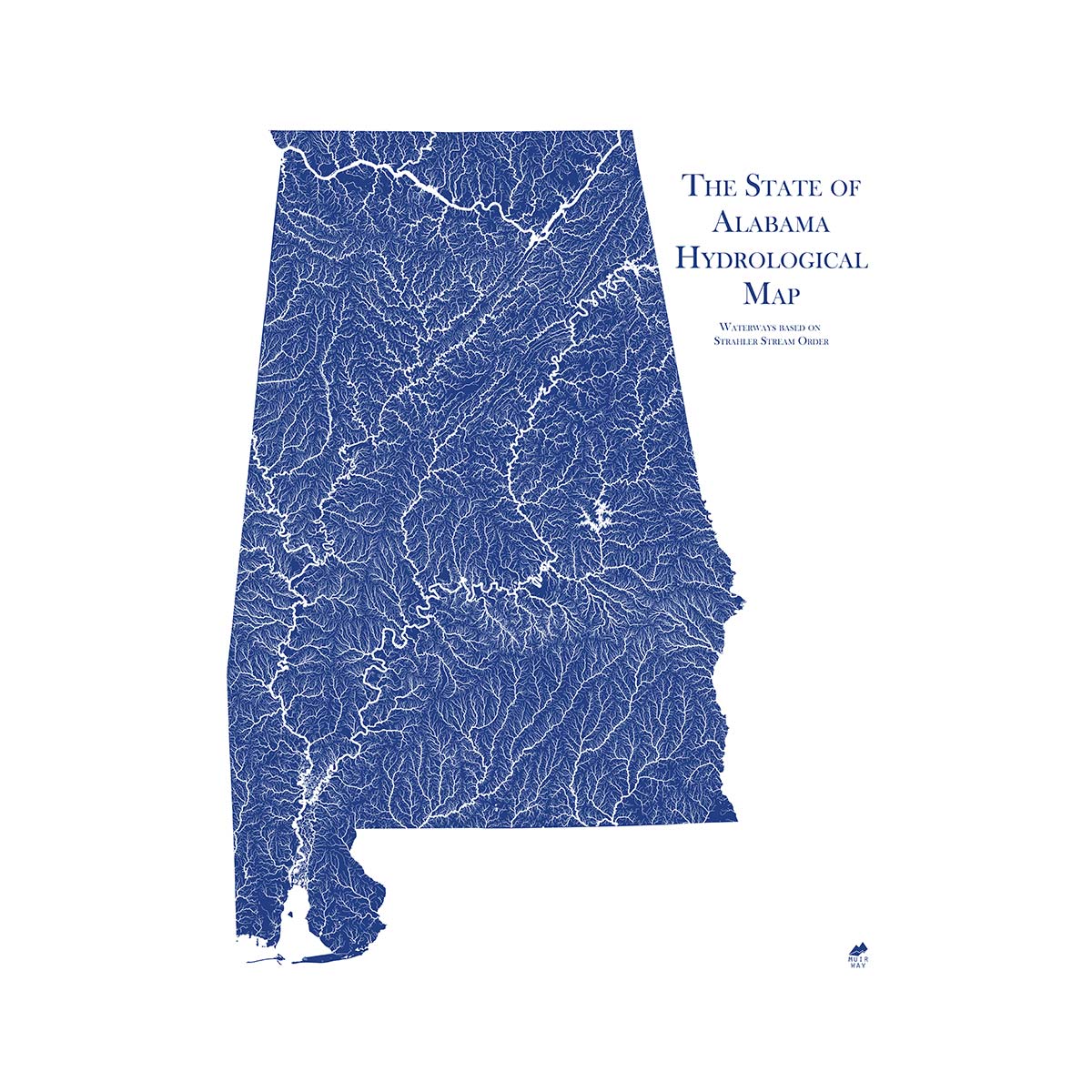 Alabama Hydrological Map