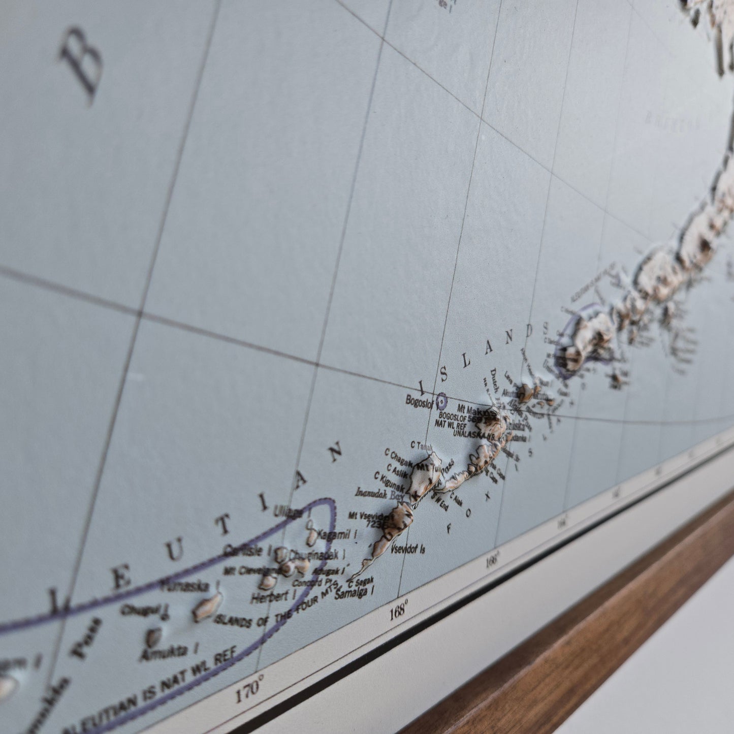 Alaska 1942 3D Raised Relief Map