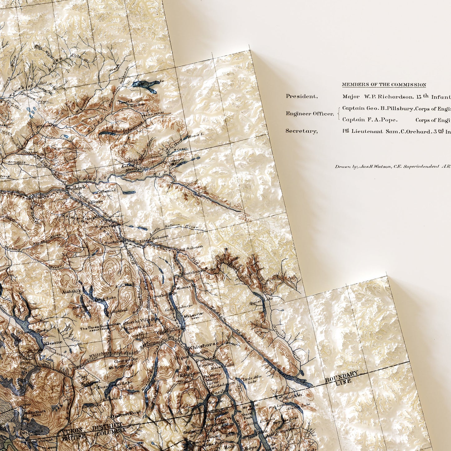 Alaska 1909 Shaded Relief Map