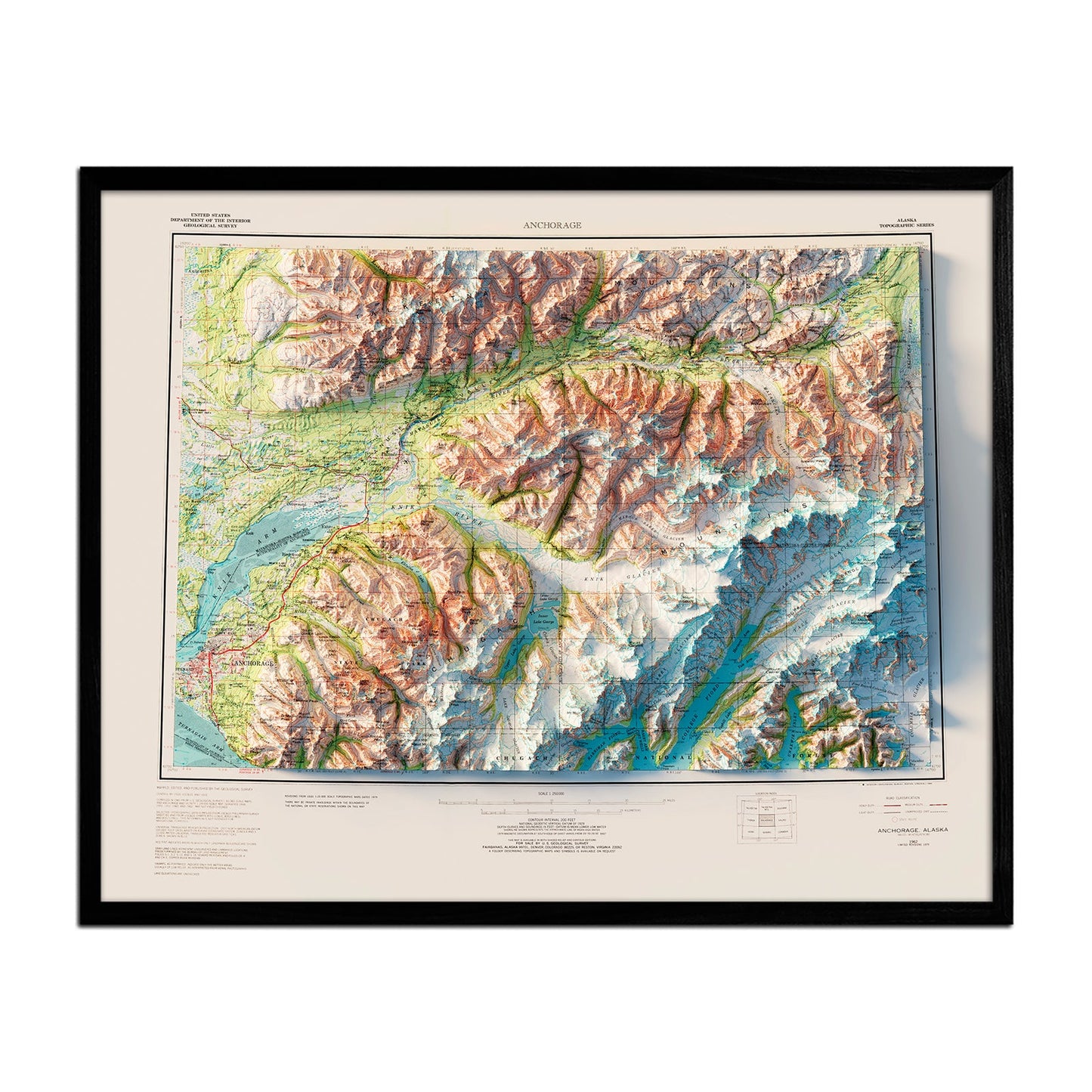 Anchorage Relief Map - 1979
