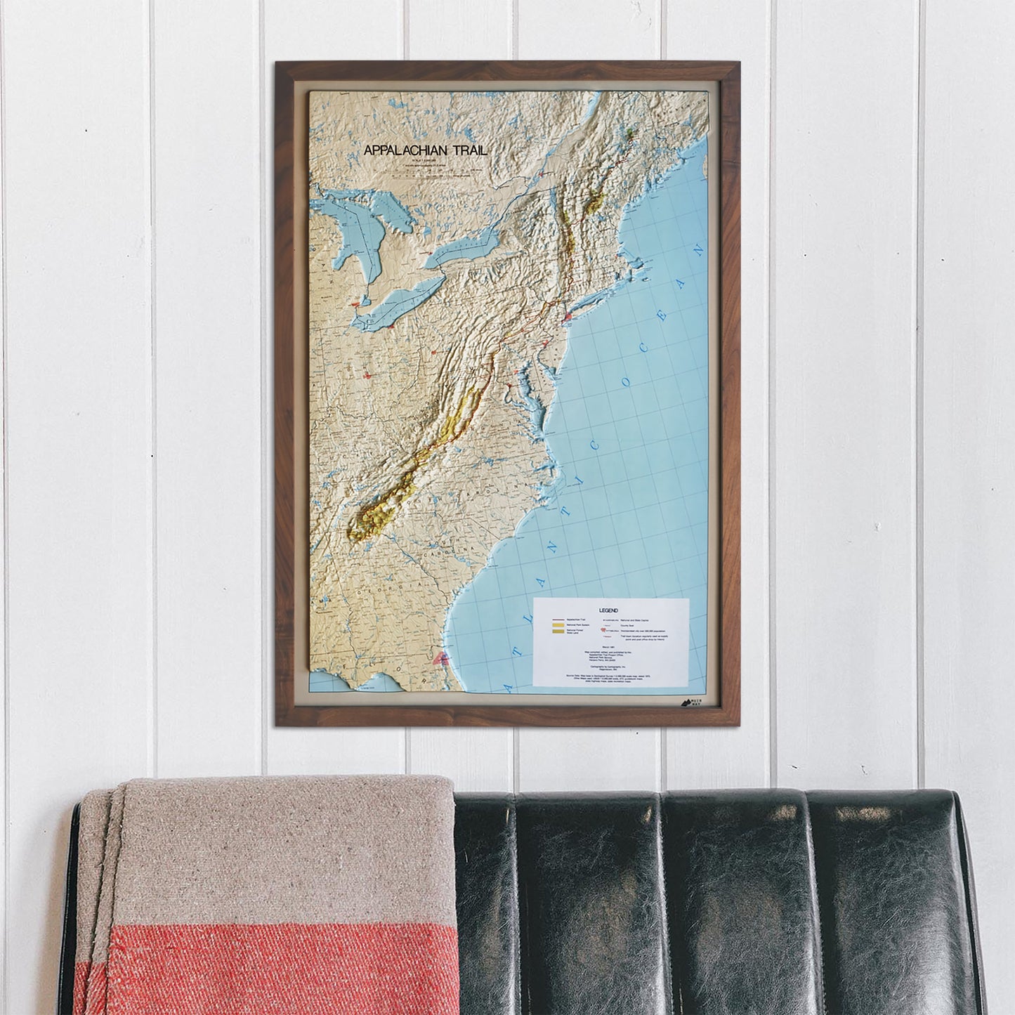 Appalachian Trail 1981 3D Raised Relief Map
