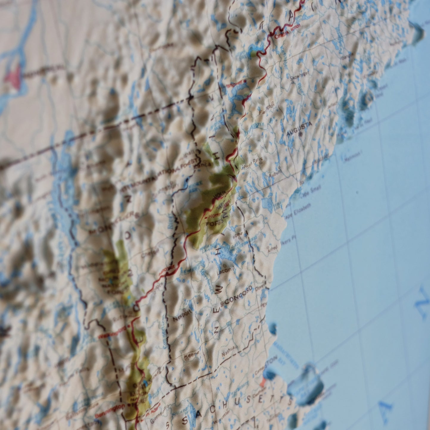 Appalachian Trail 1981 3D Raised Relief Map
