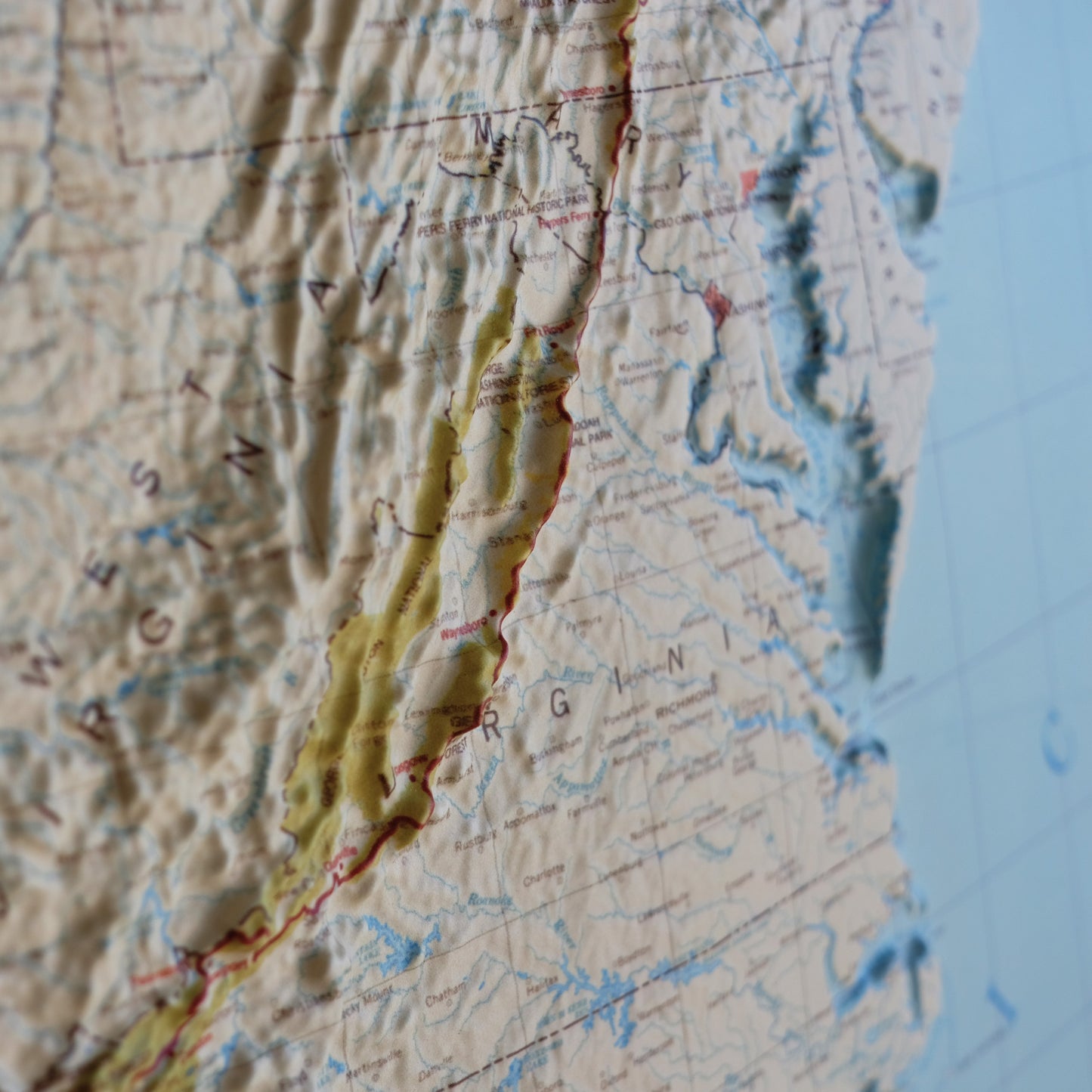 Appalachian Trail 1981 3D Raised Relief Map