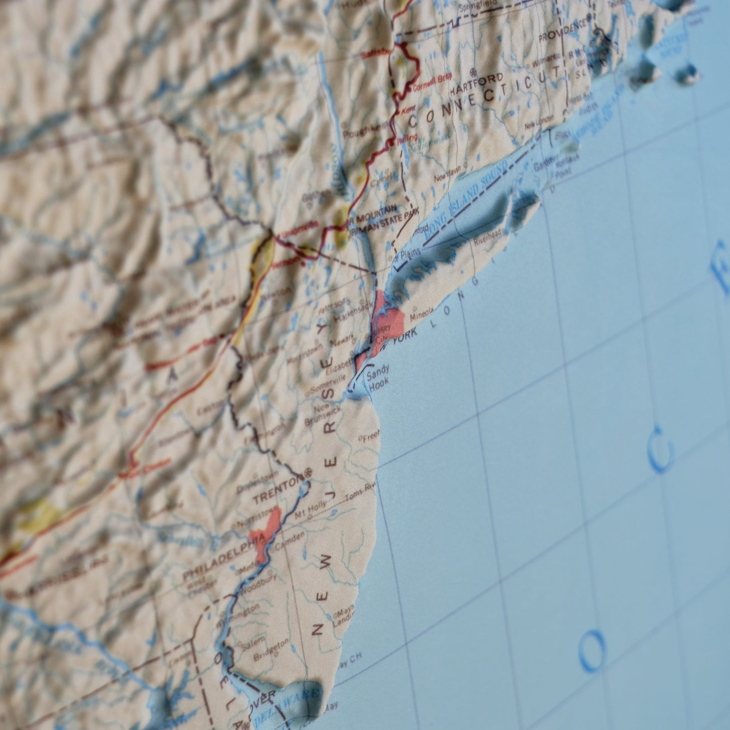 Appalachian Trail 1981 3D Raised Relief Map