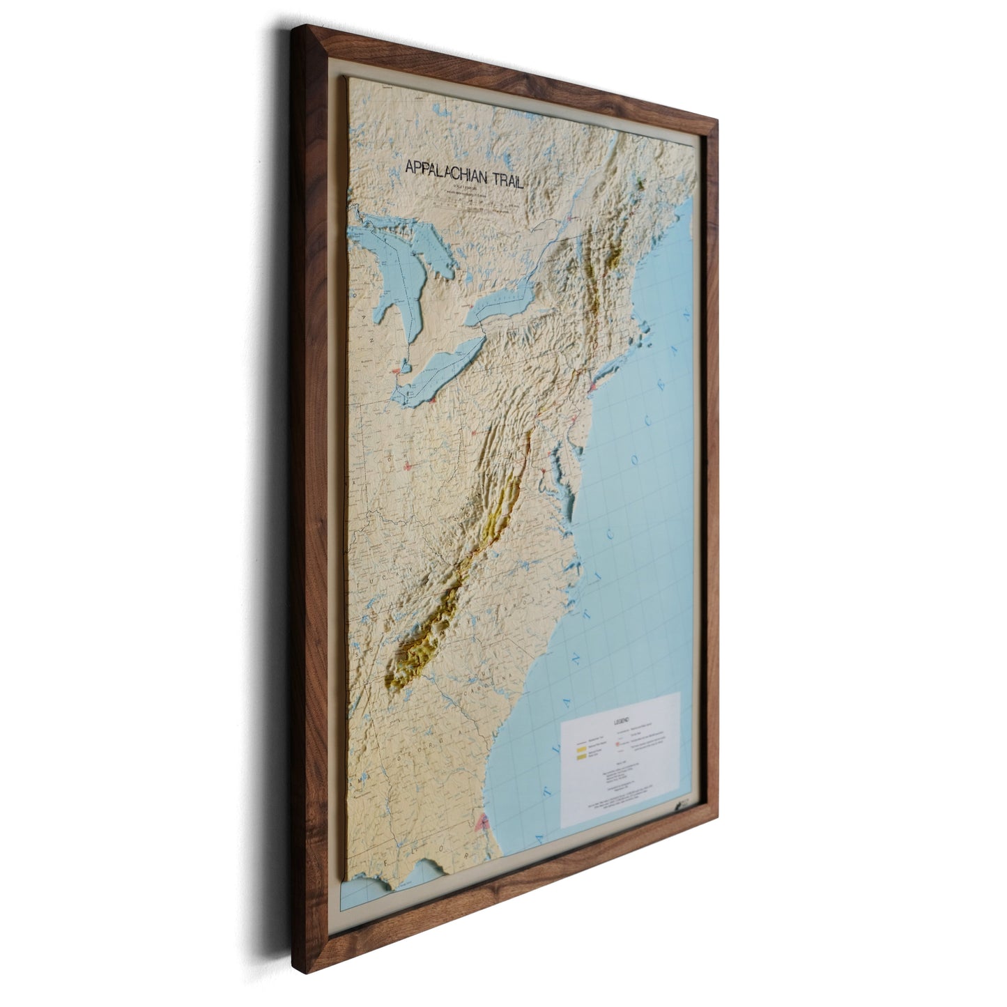 Appalachian Trail 1981 3D Raised Relief Map