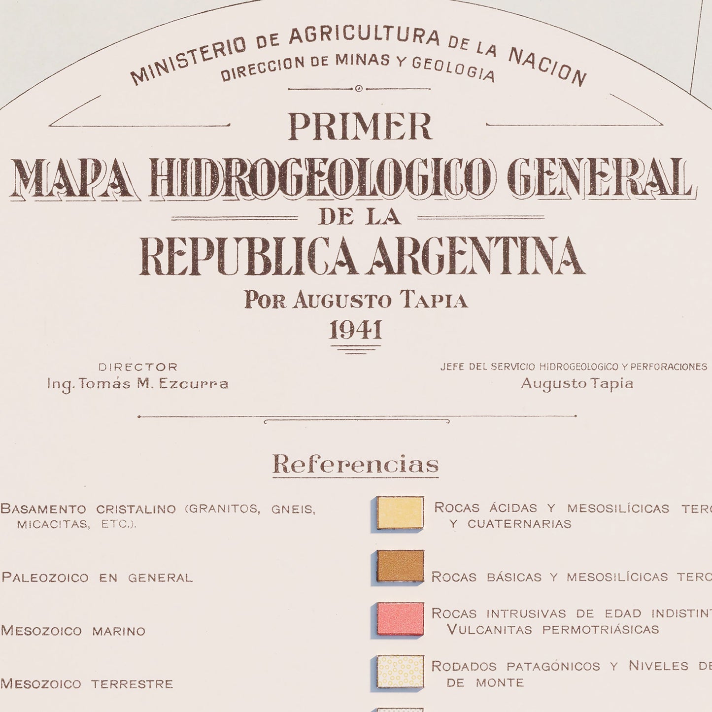 Argentina 1941 Shaded Relief Map