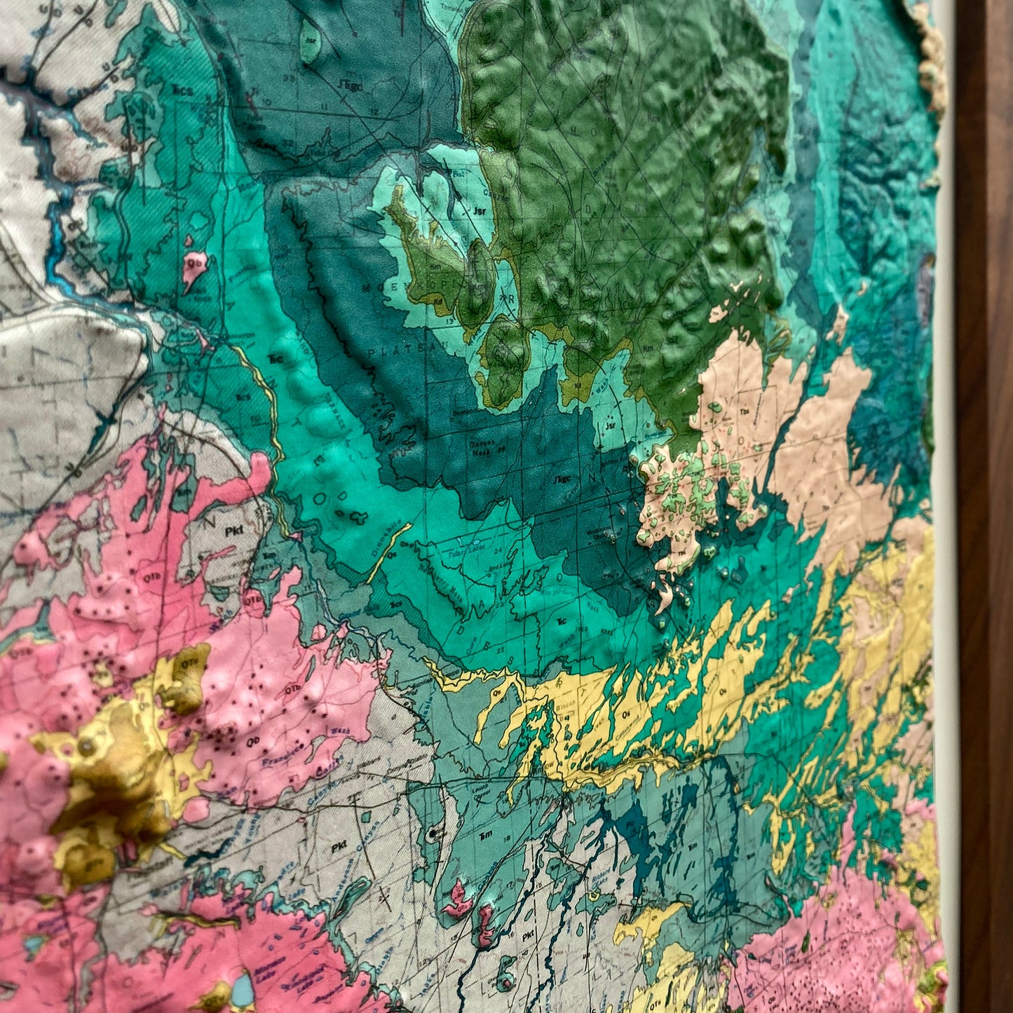 Arizona 1969 3D Raised Relief Map