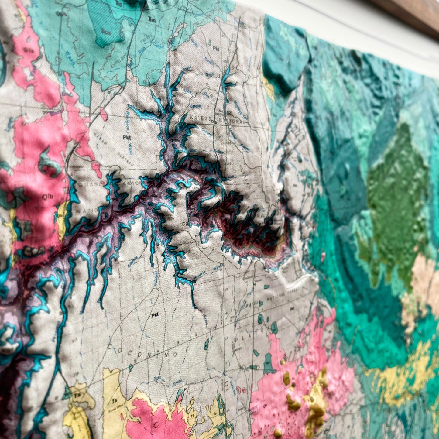 Arizona 1969 3D Raised Relief Map