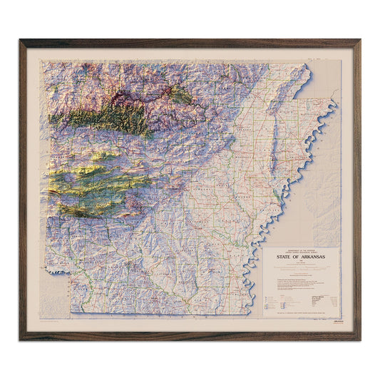 Arkansas Relief Map - 1990