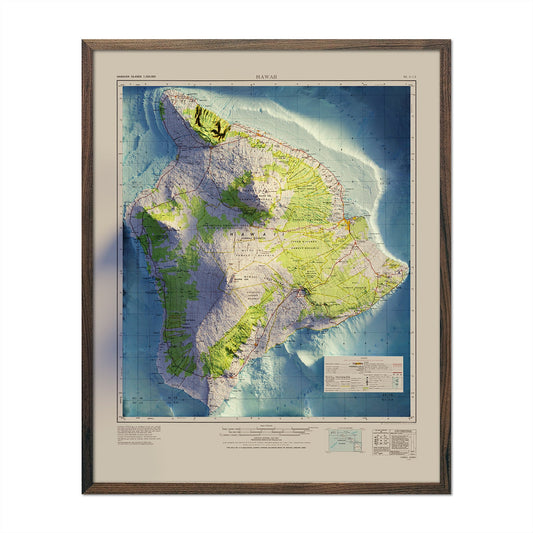 Big Island Relief Map - 1975