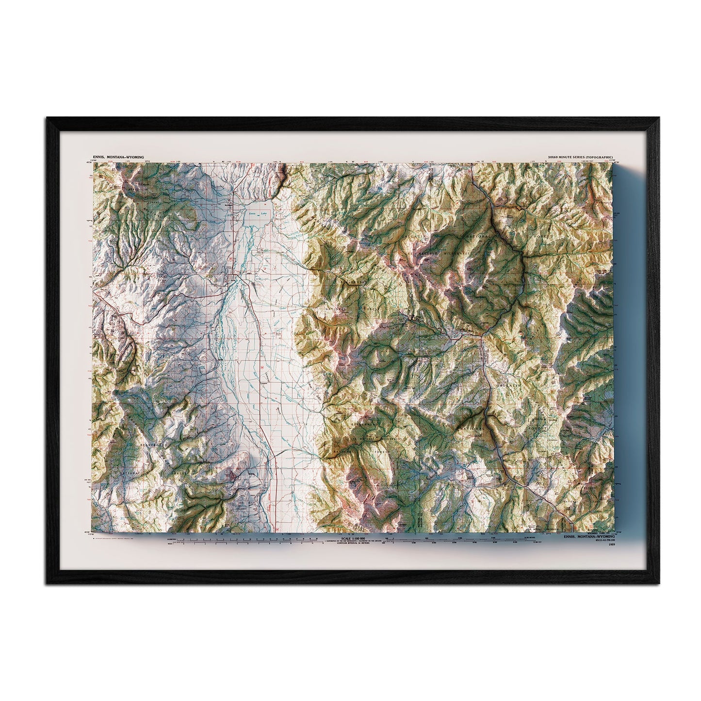 Vintage Big Sky 1989 Relief Map