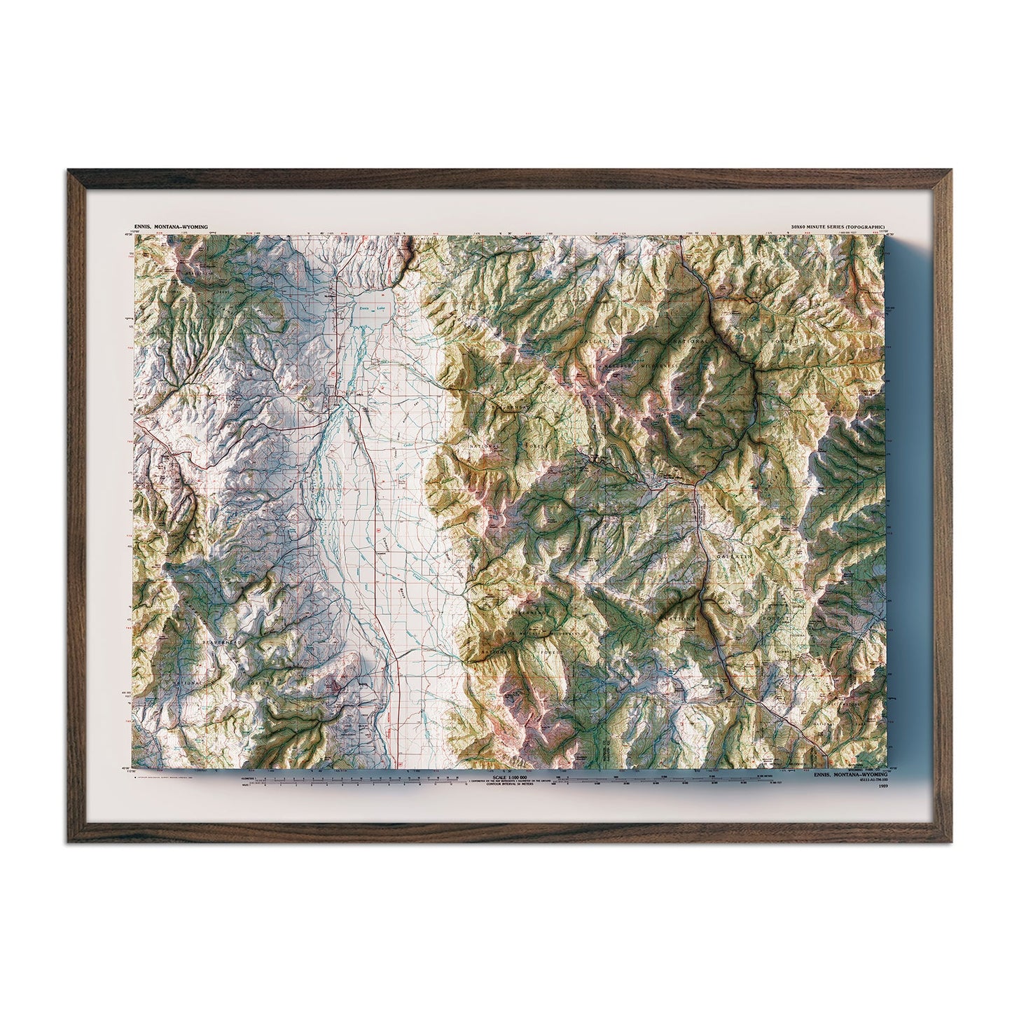 Vintage Big Sky 1989 Relief Map