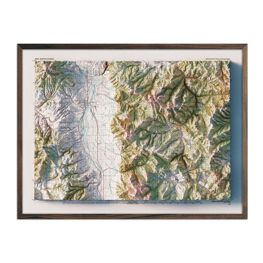 Vintage Big Sky 1989 Relief Map