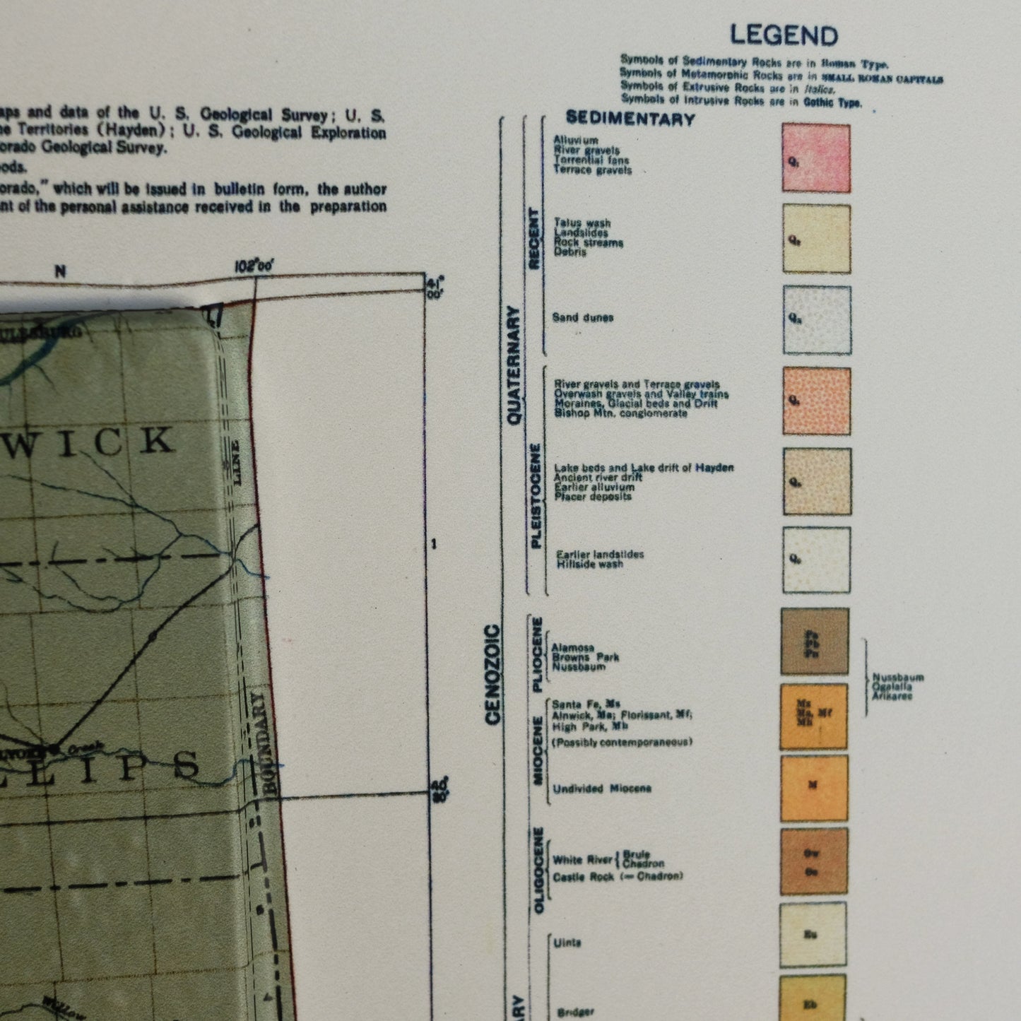 Colorado 1913 3D Raised Relief Map