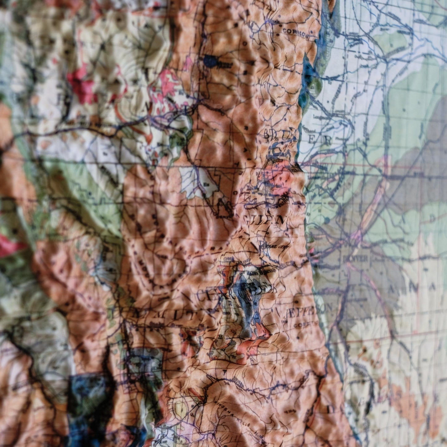 Colorado 1913 3D Raised Relief Map