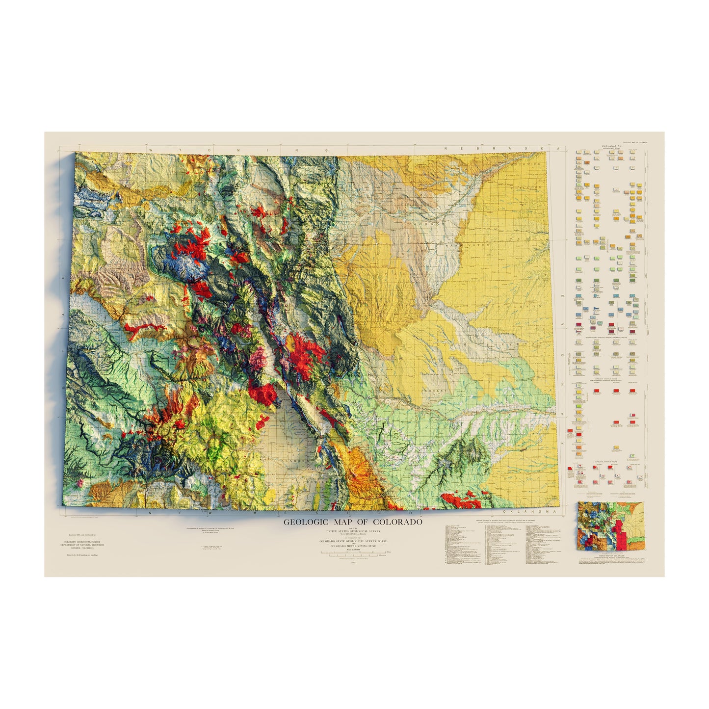 Colorado 1935 Relief Map