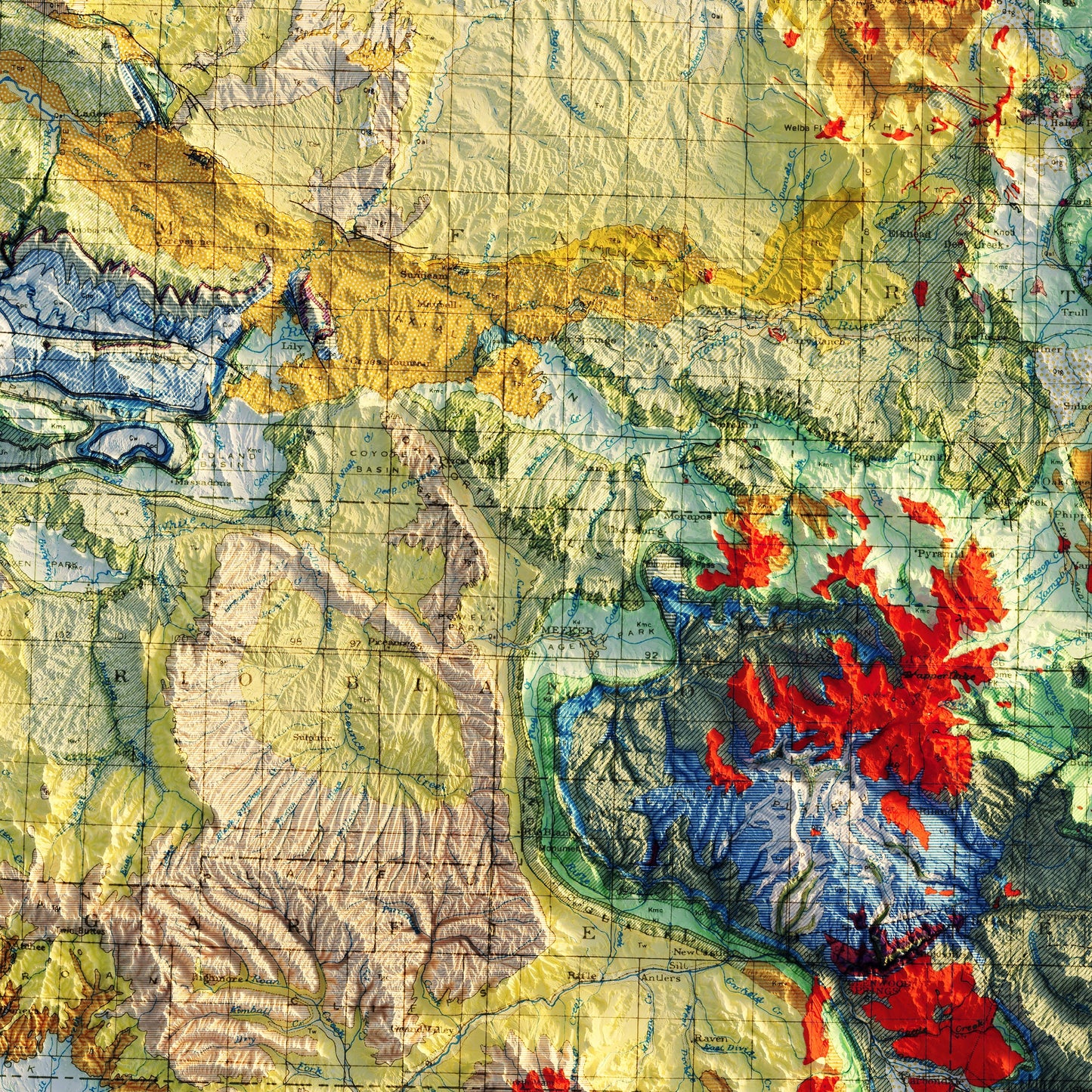 Colorado 1935 Shaded Relief Map