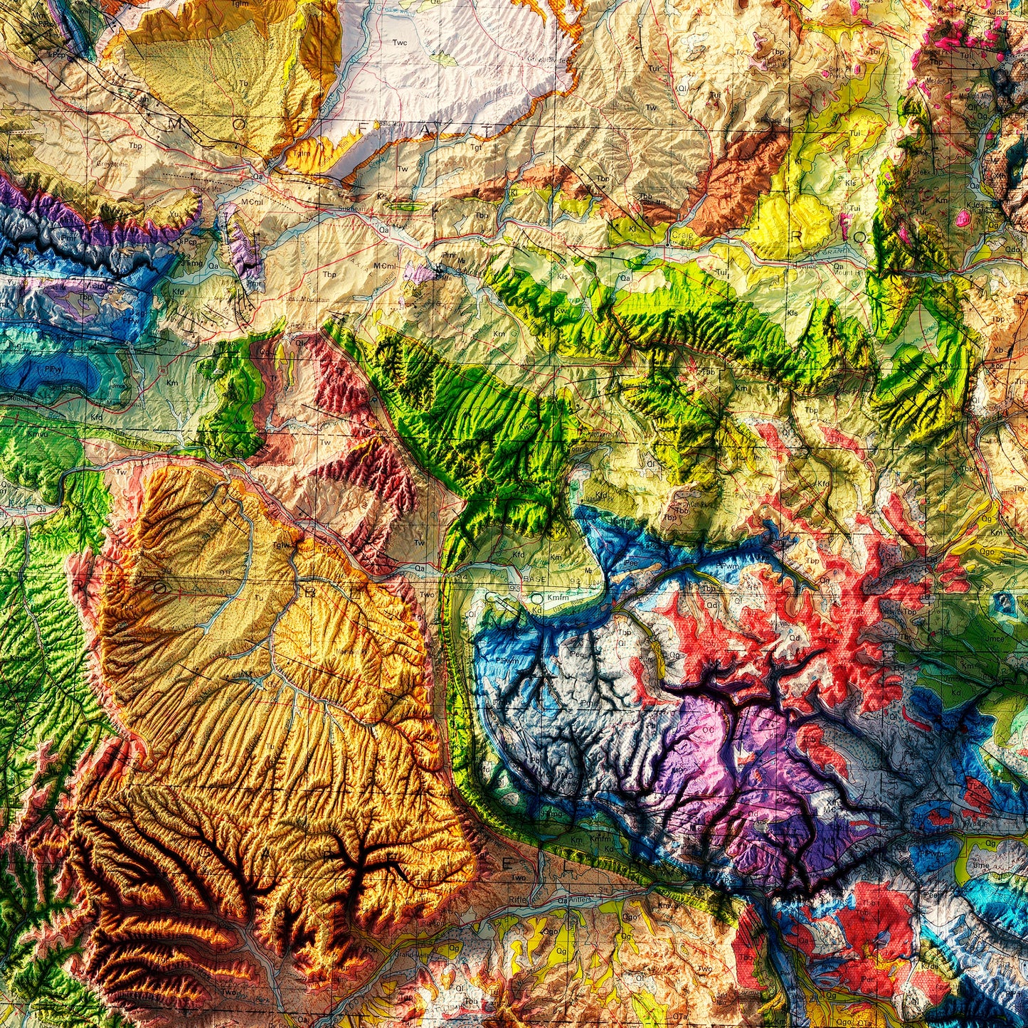 Colorado 1979 Shaded Relief Map