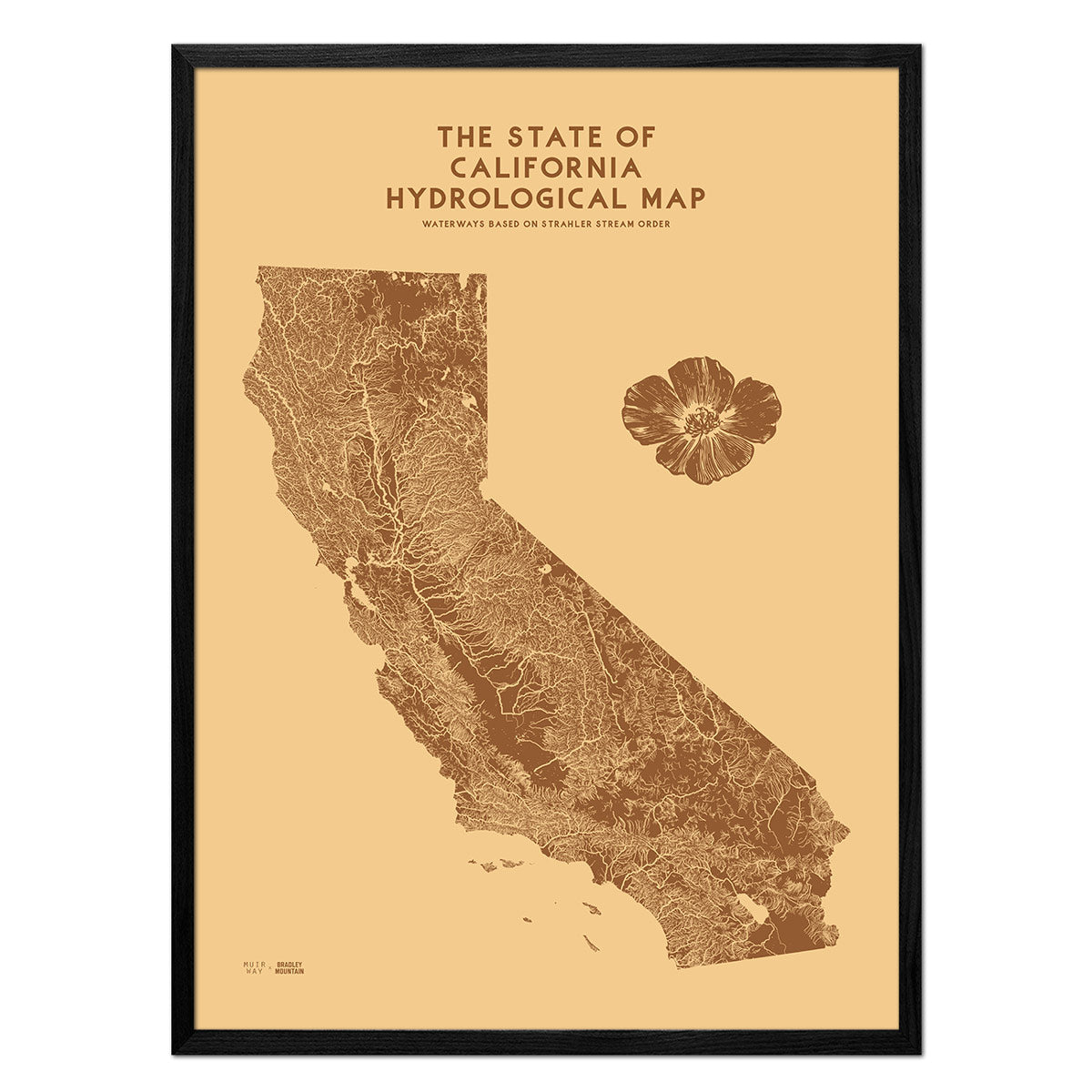 California Hydrological Map Bradley