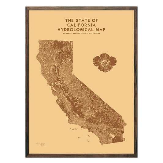California Hydrological Map Bradley