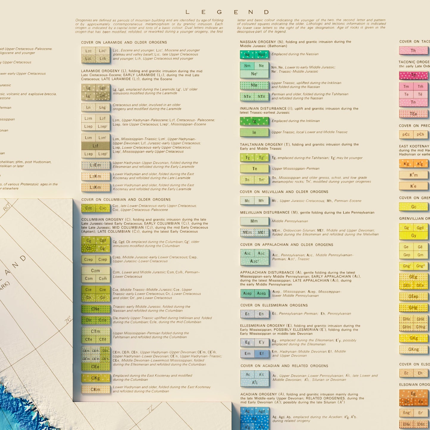 Canada 1968 Shaded Relief Map