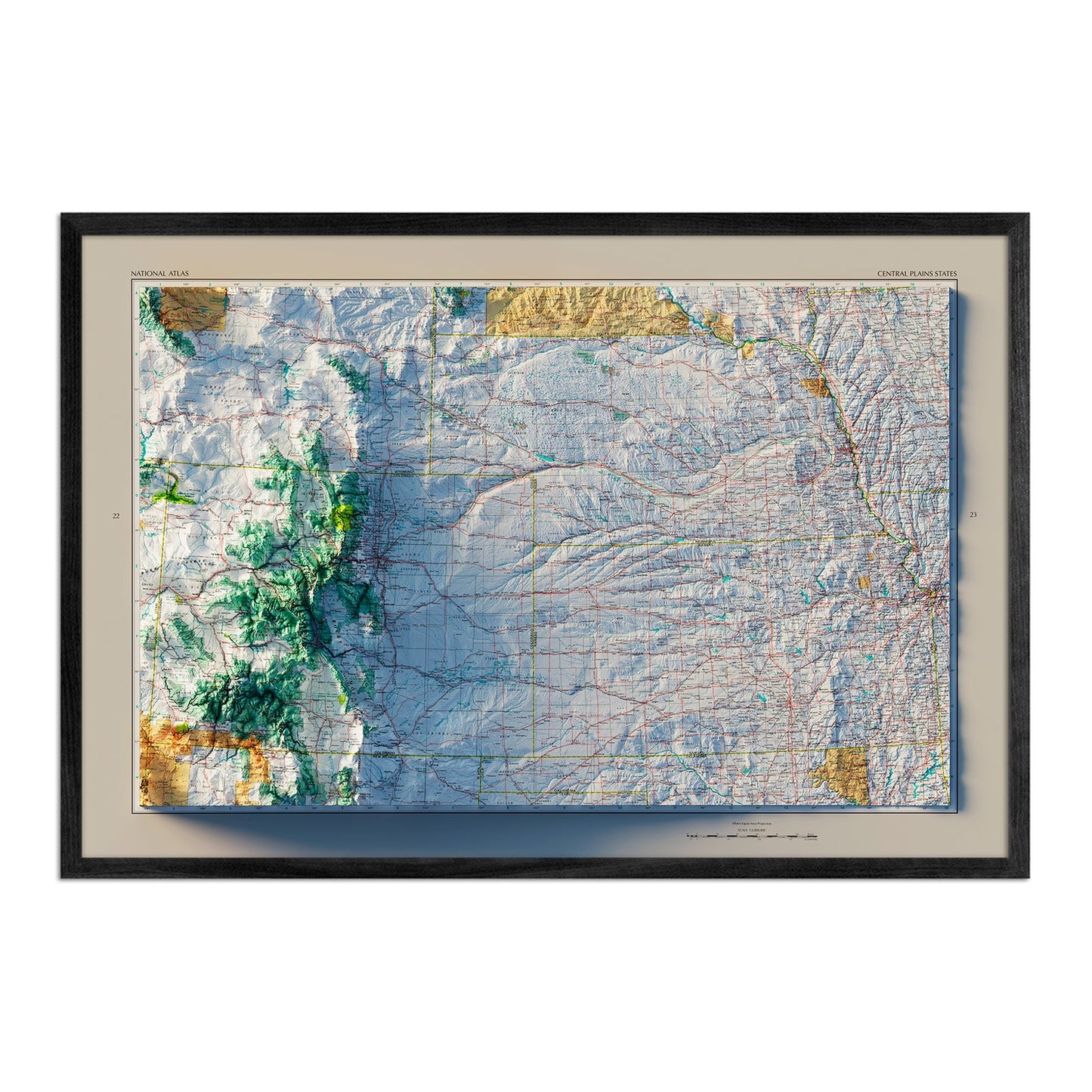 Vintage Central Pains Relief Map - 1970