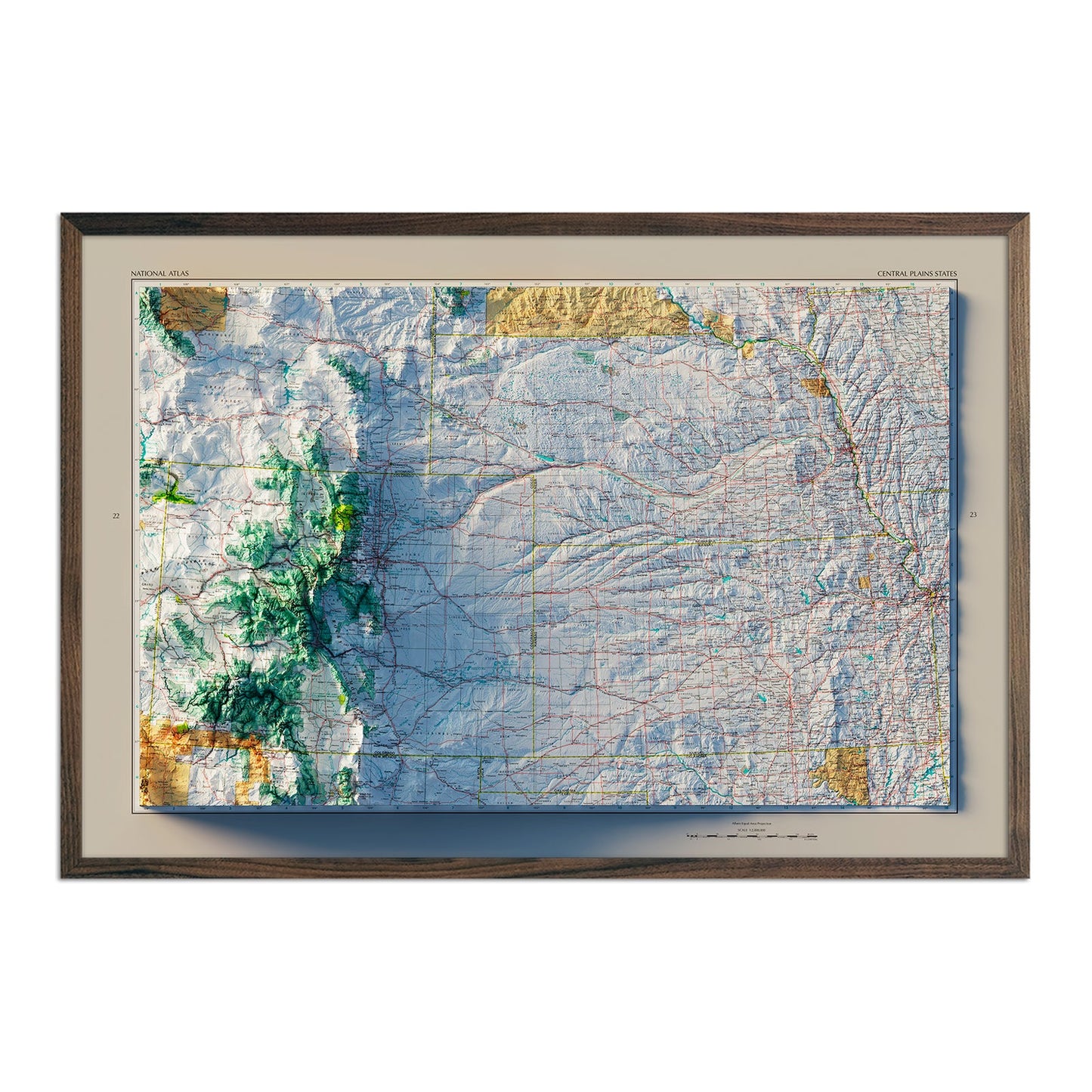 Vintage Central Pains Relief Map - 1970