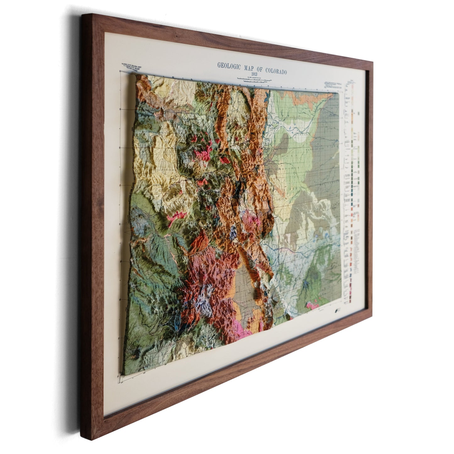 Colorado 1913 3D Raised Relief Map