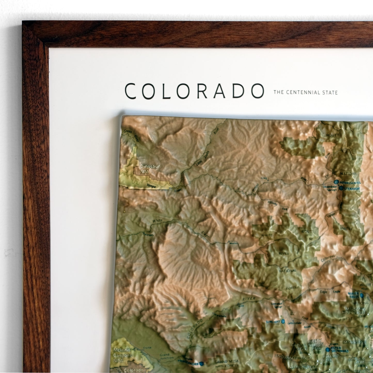 Colorado 14ers 3D Raised Relief Map