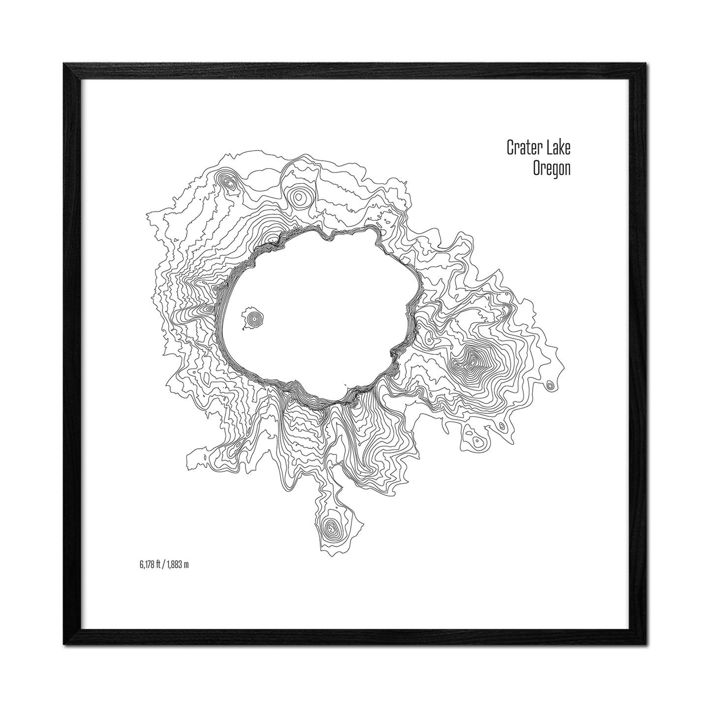 Crater Lake Topo Map