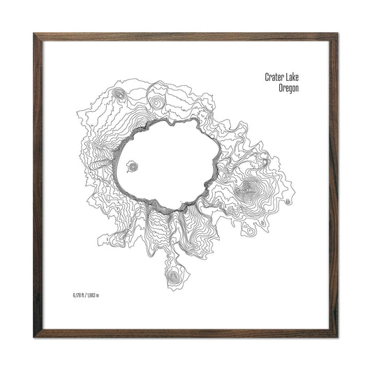 Crater Lake Topo Map