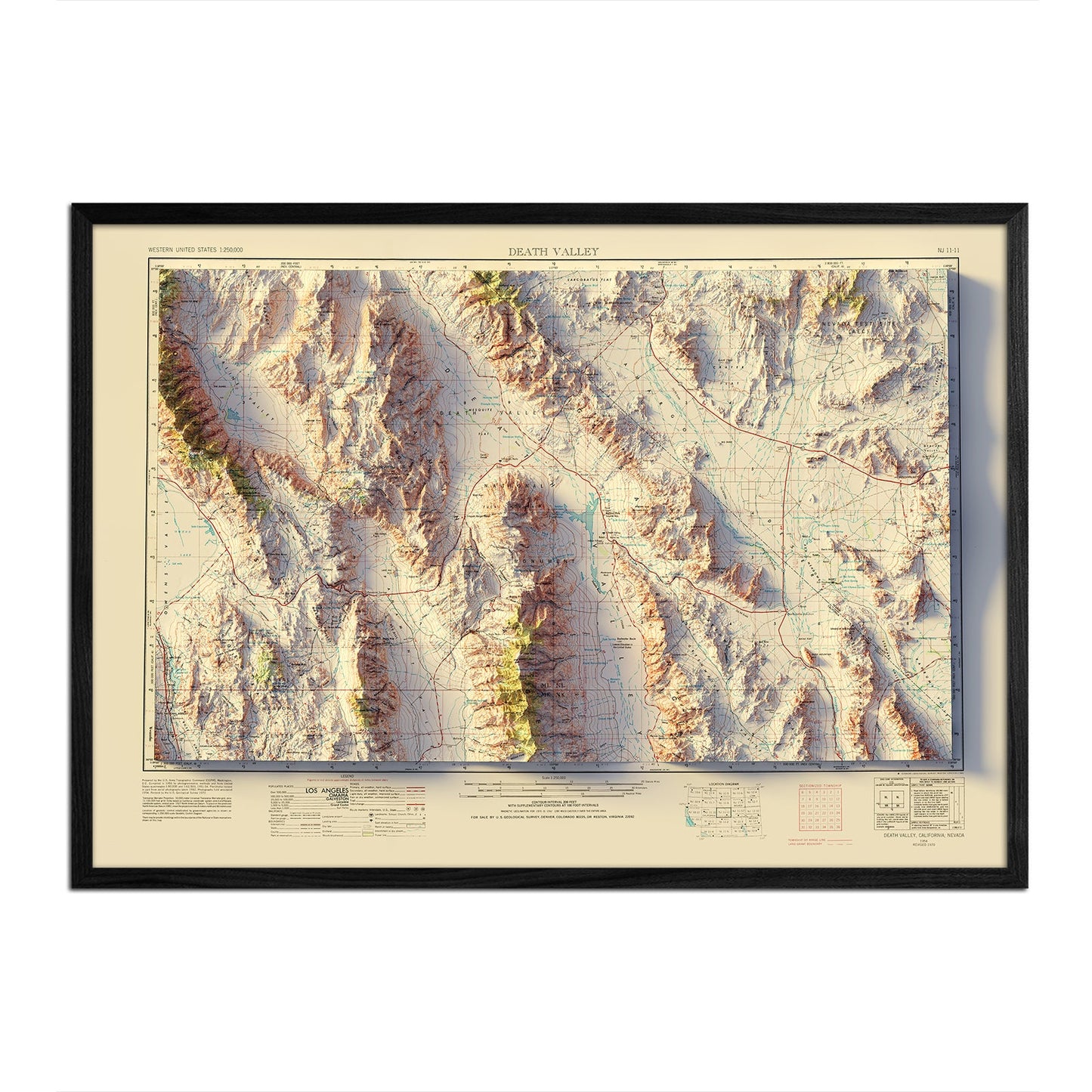 Death Valley Relief Map - 1954