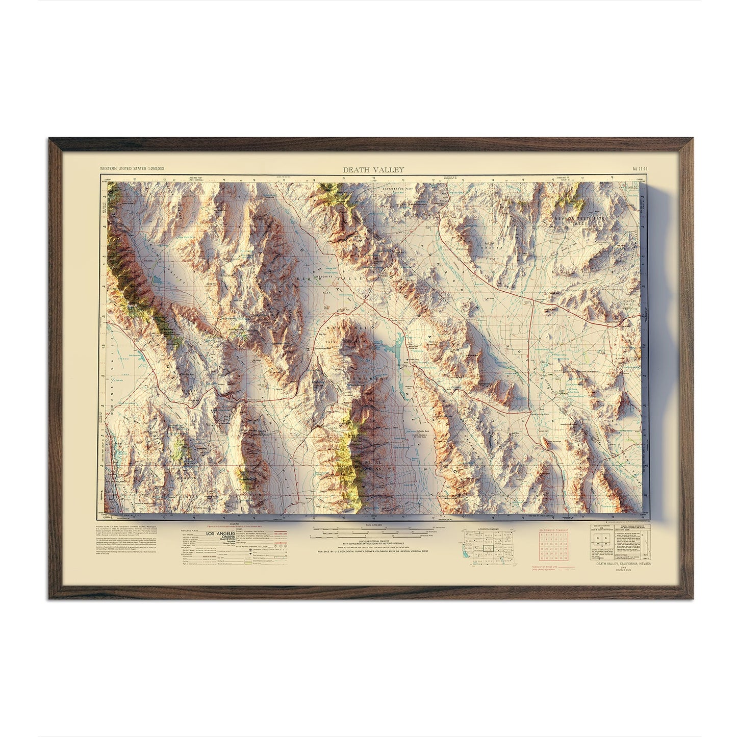Death Valley Relief Map - 1954