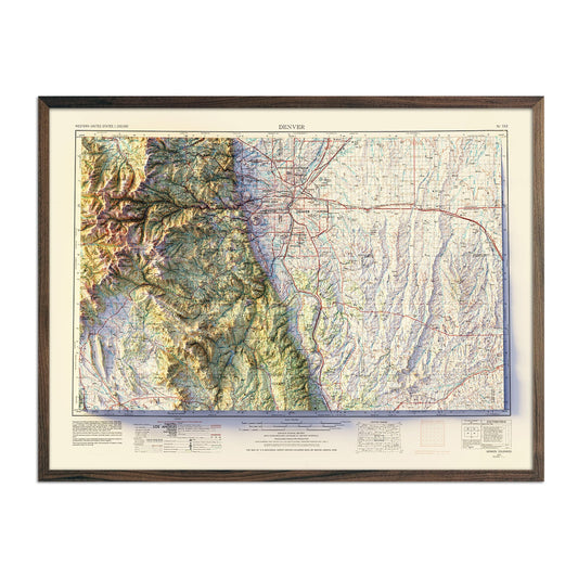 Denver Relief Map - 1953