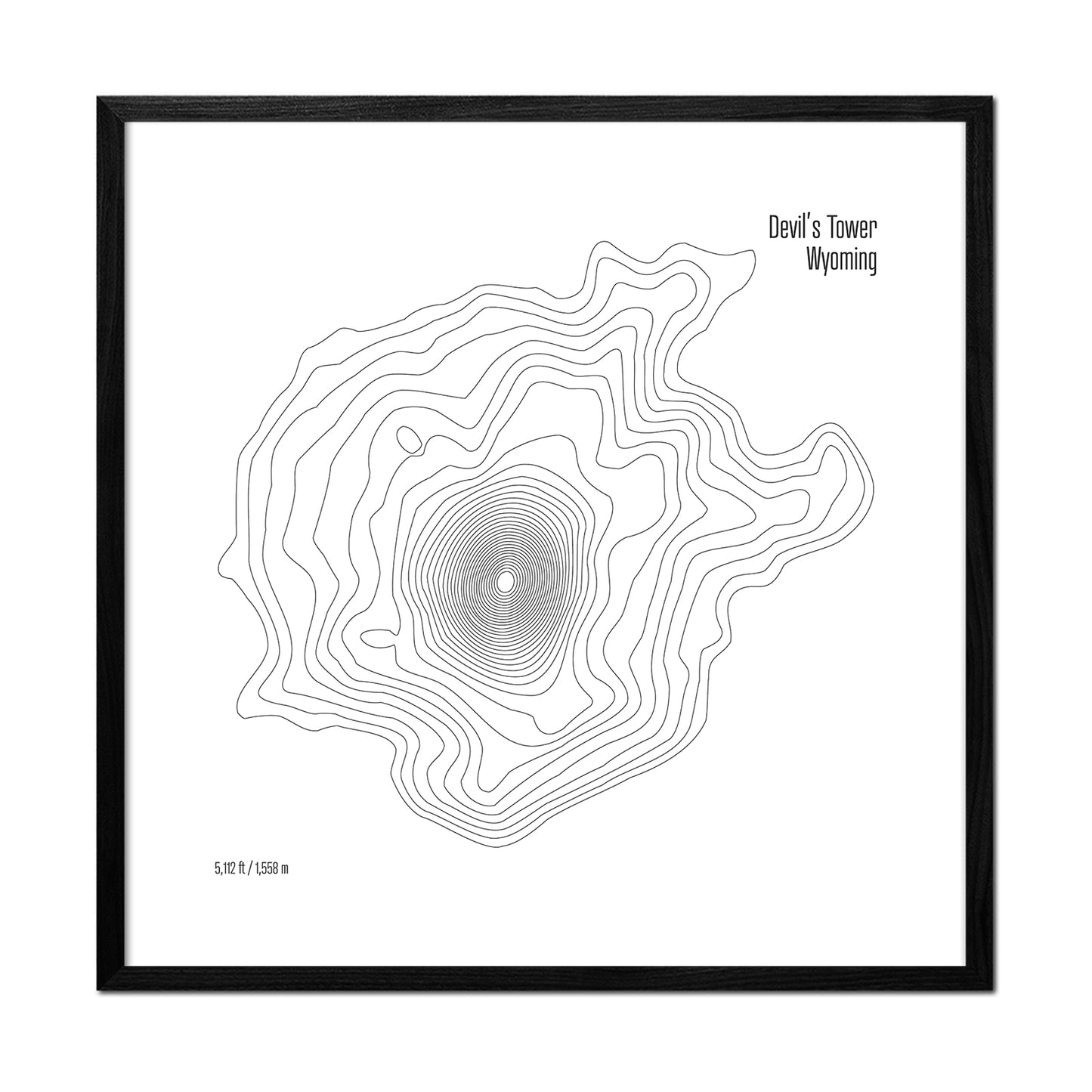 Devil's Tower Topo Map