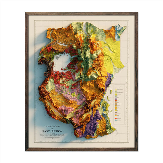 East Africa Relief Map - 1952