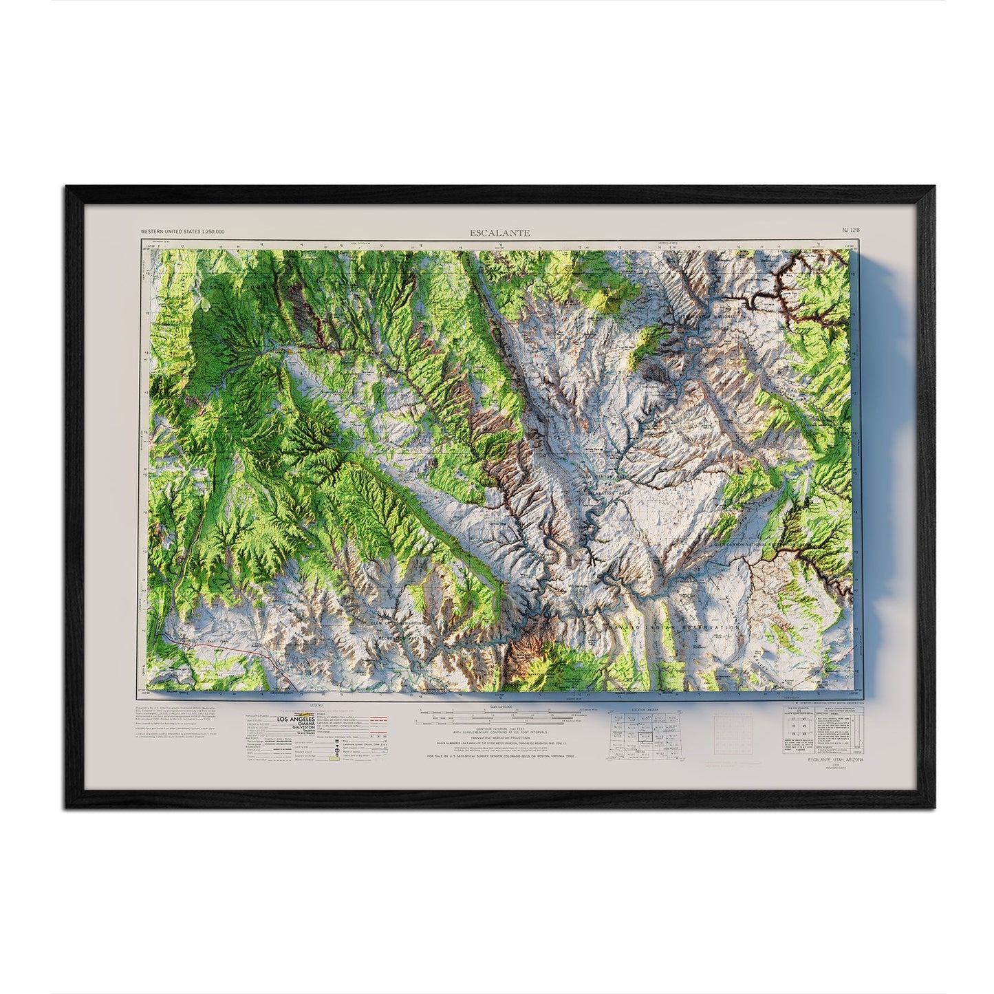 Escalante Relief Map 1956