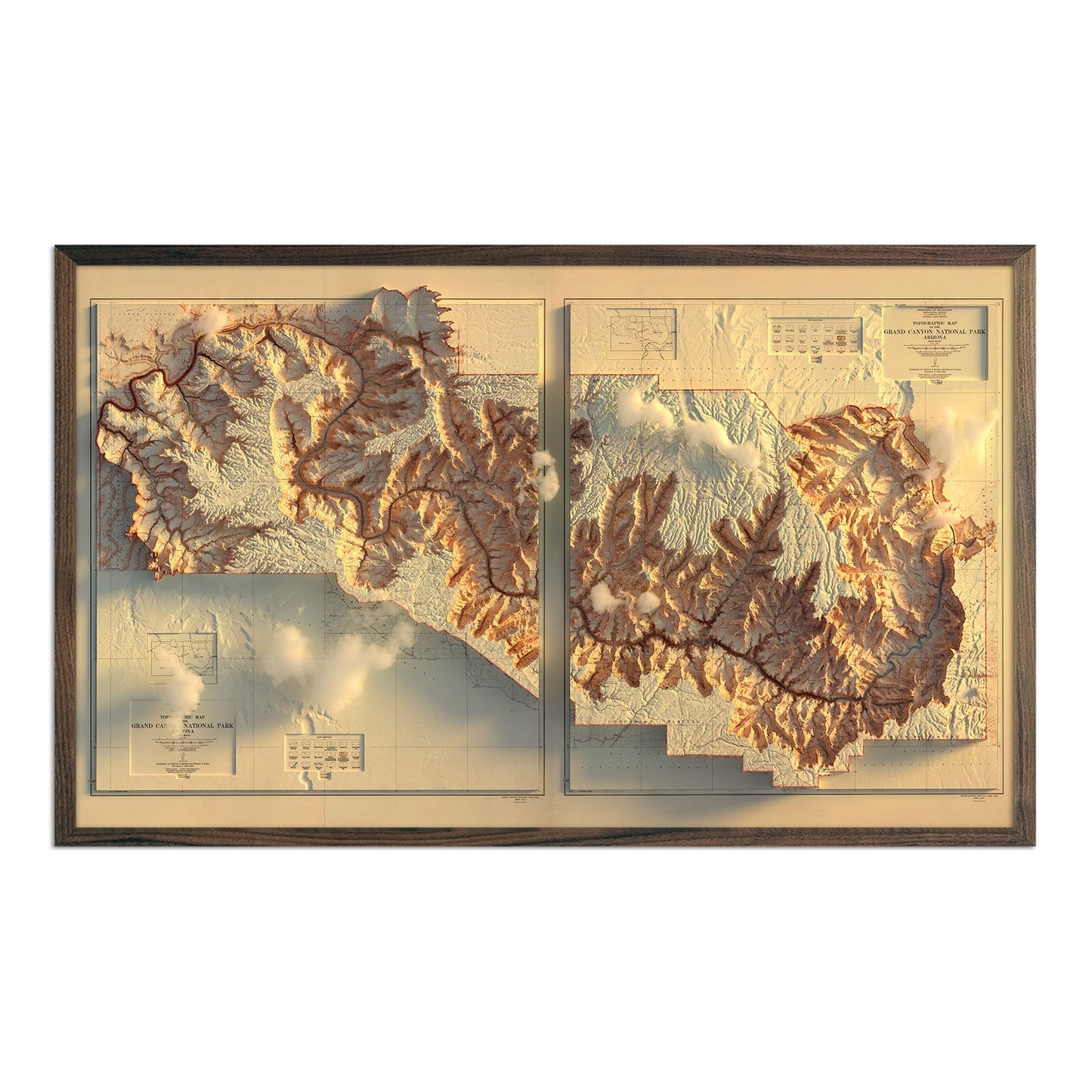 Vintage Grand Canyon Relief Map - 1948