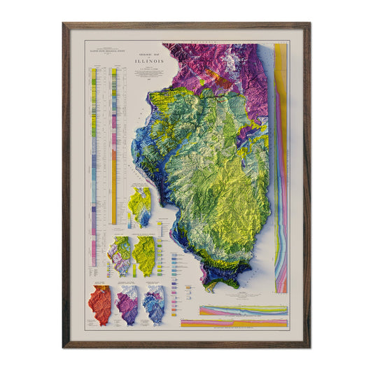 Illinois Relief Map - 1967