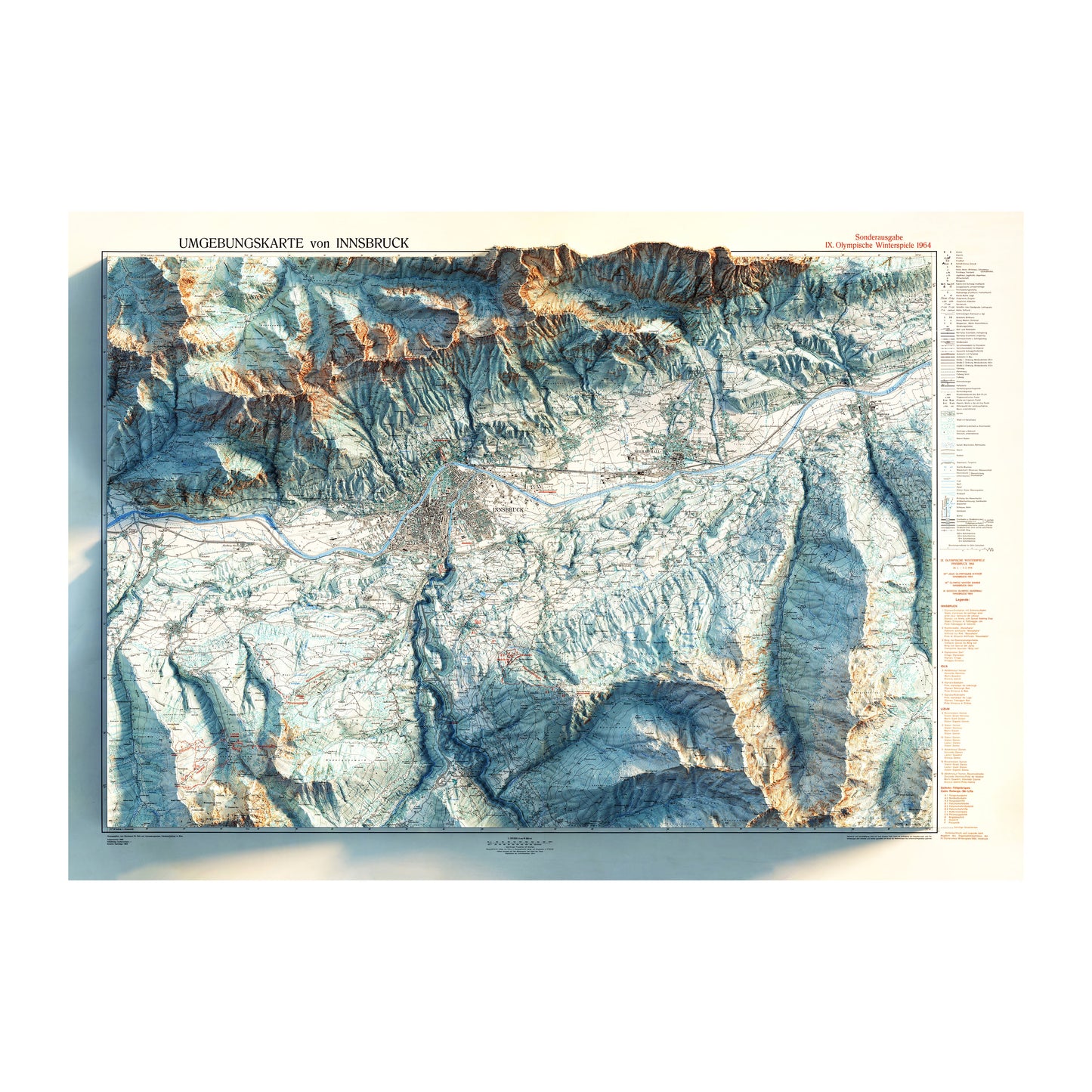 Innsbruck Relief Map - 1964