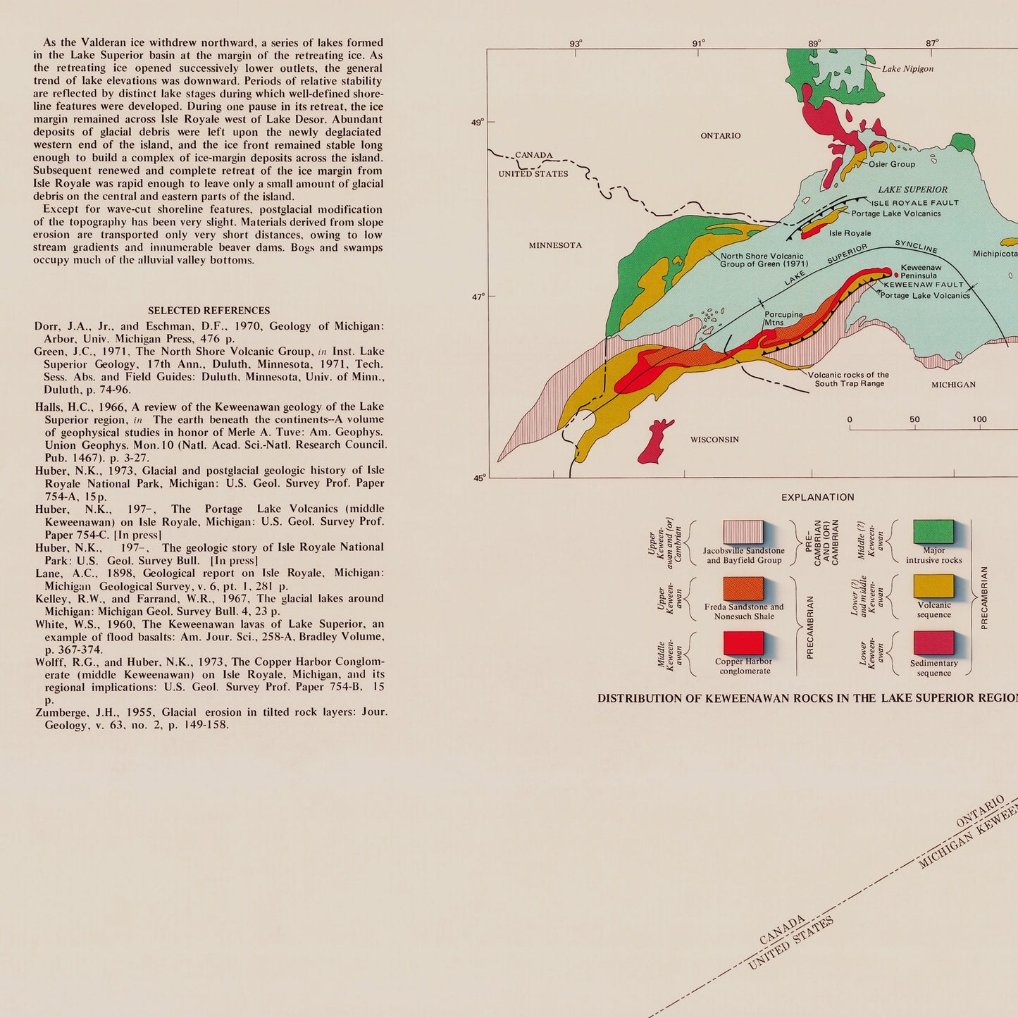 Isle Royale National Park 1973 Shaded Relief Map