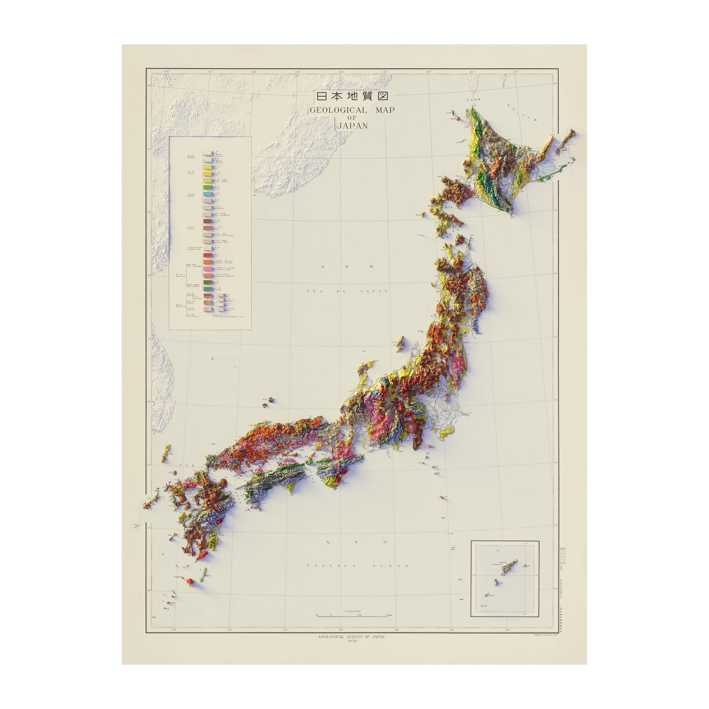 Vintage Japan Map - 1956
