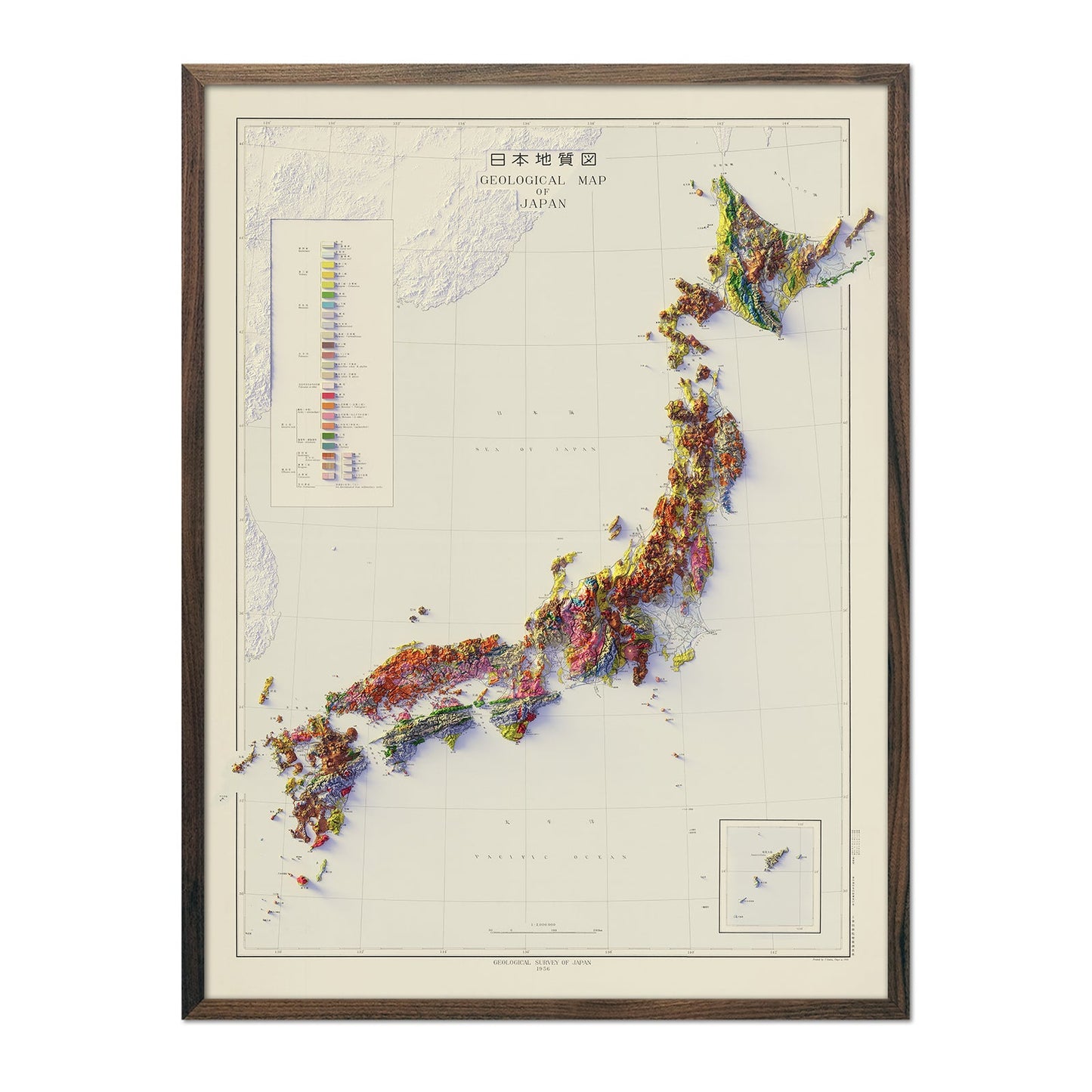 Vintage Japan Map - 1956