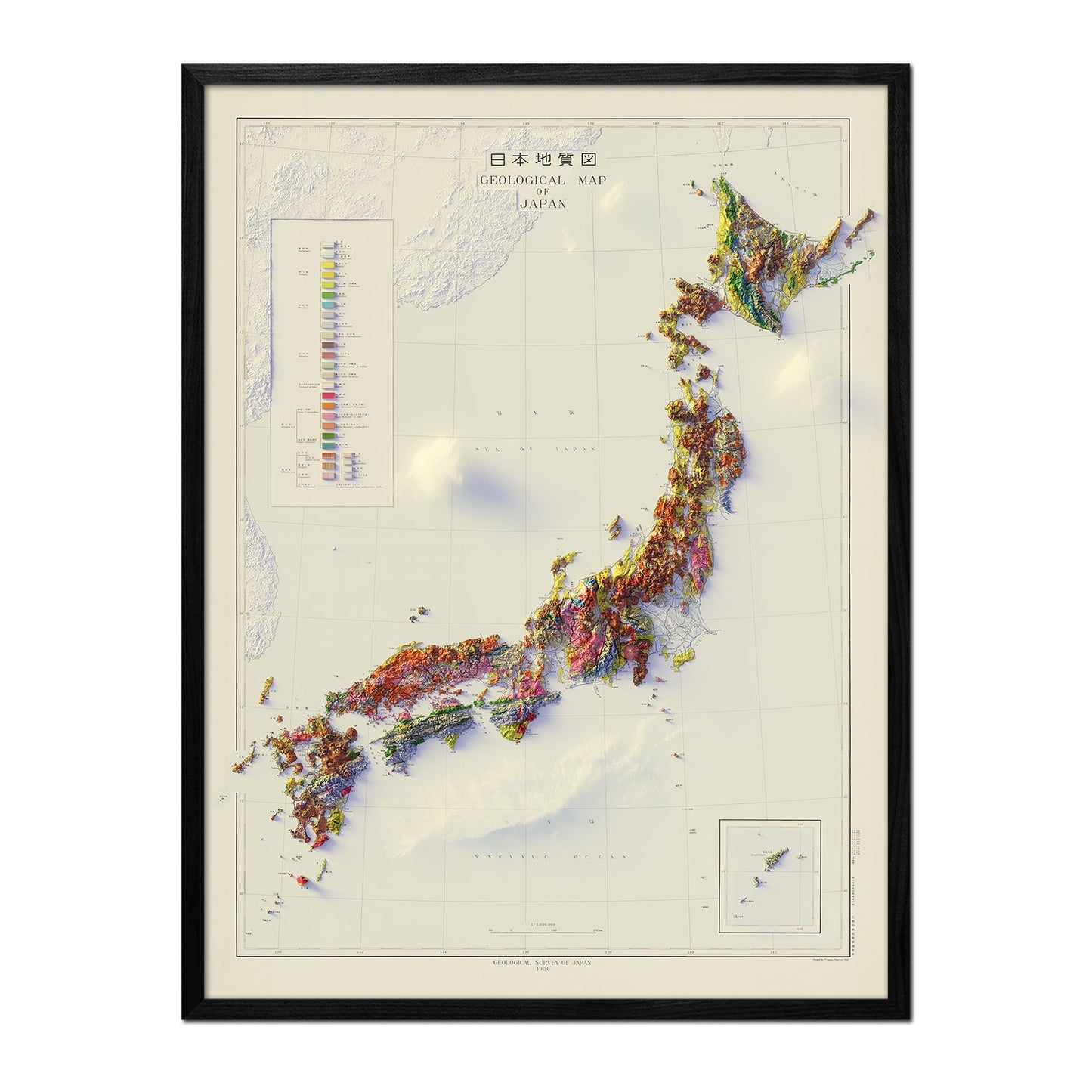 Vintage Japan Map - 1956