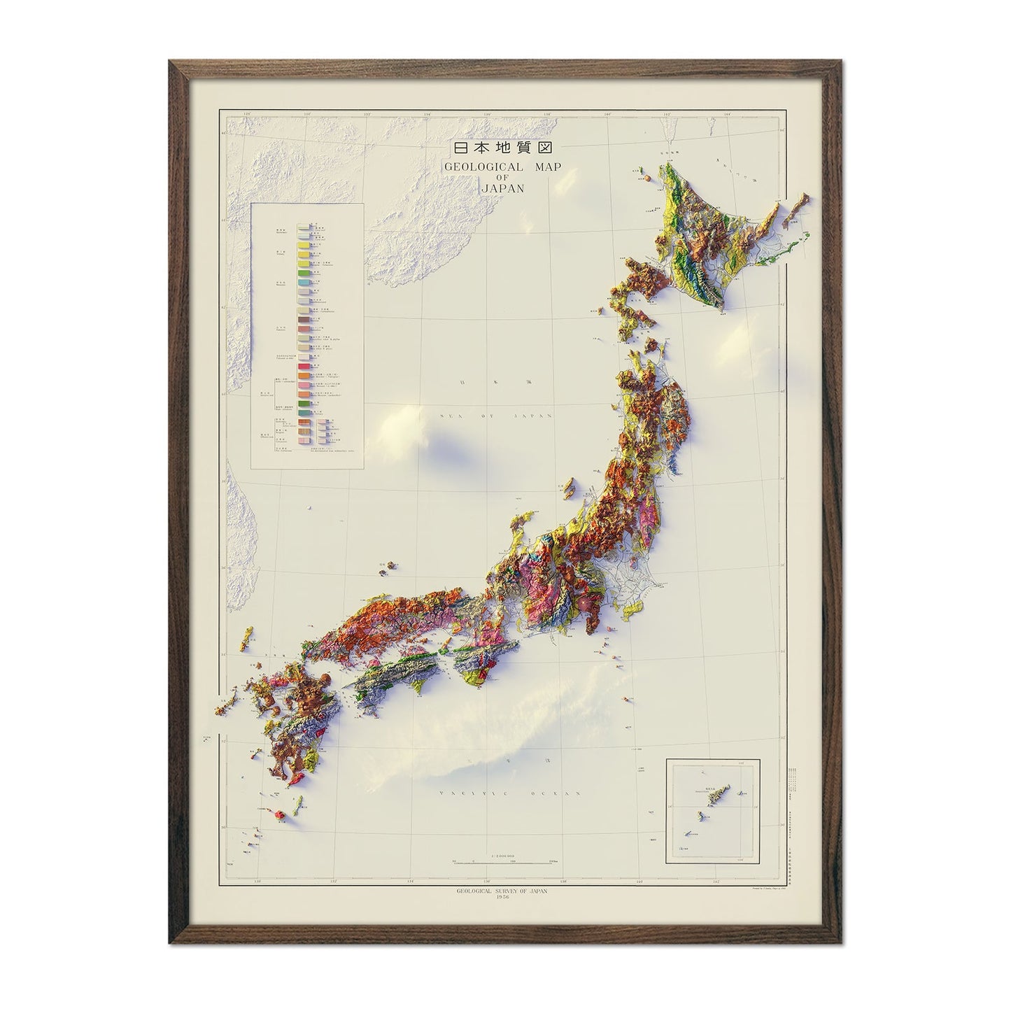 Vintage Japan Map - 1956