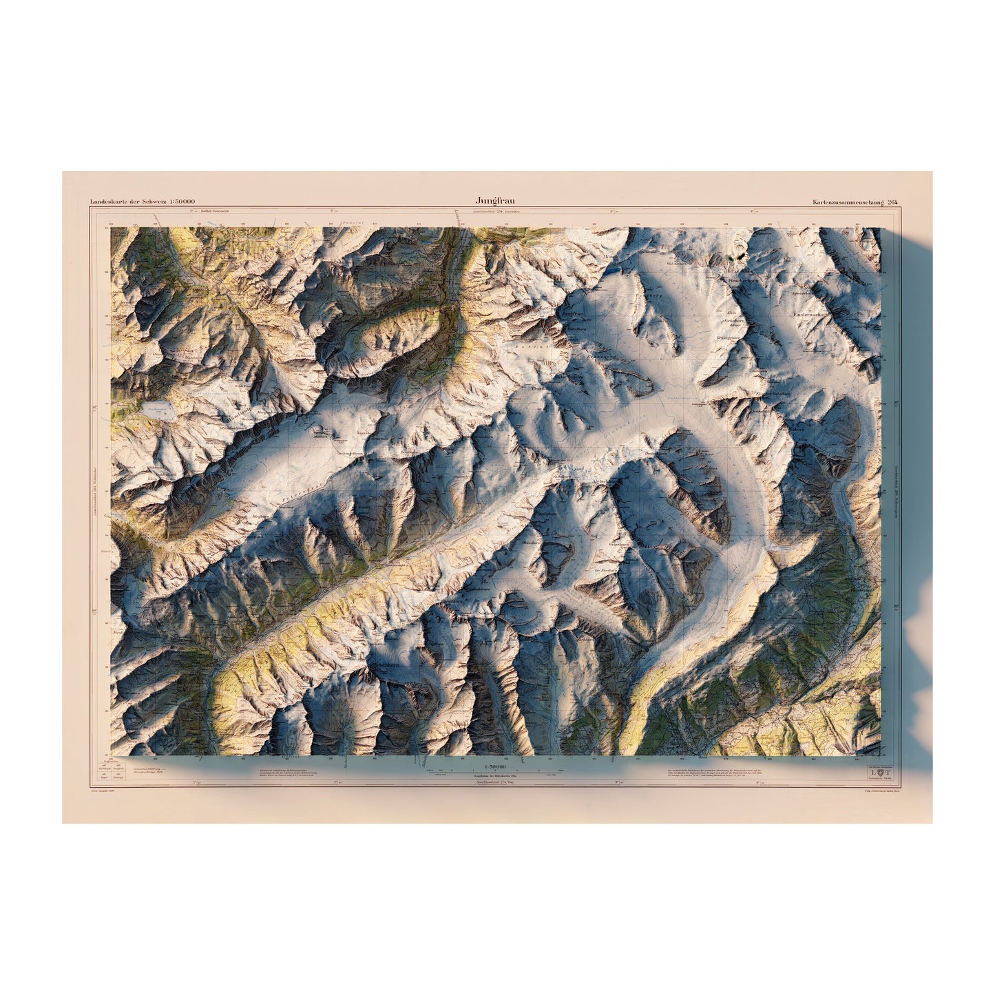 Jungfrau Relief Map - 1954