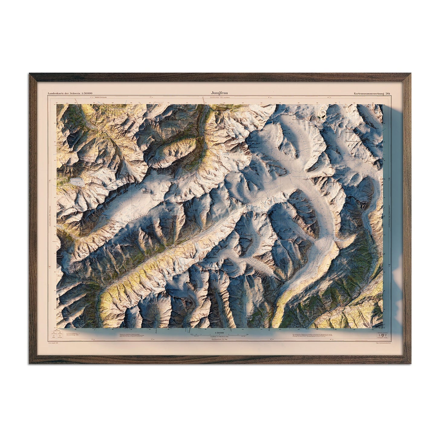 Jungfrau Relief Map - 1954