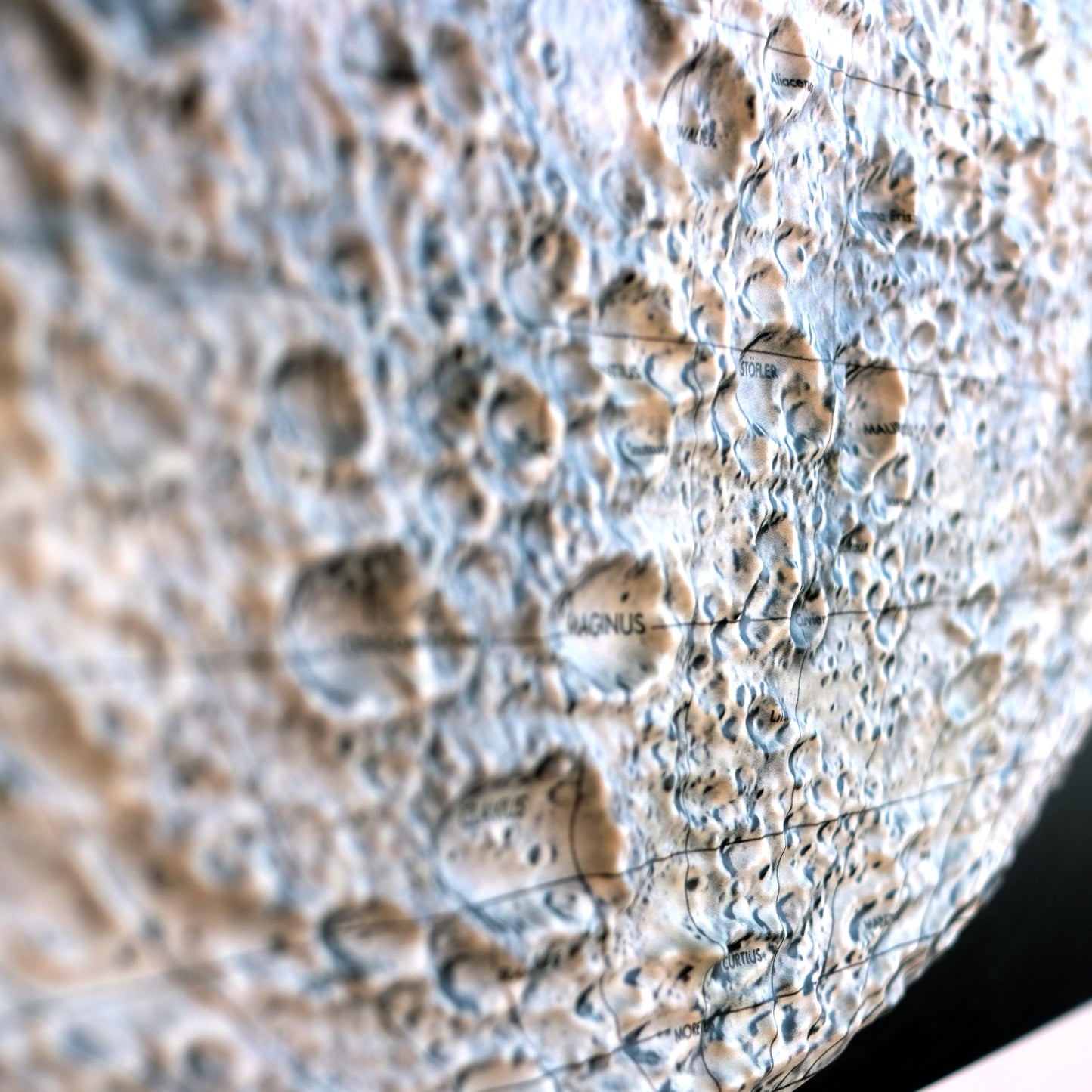 Moon 1966 3D Raised Relief Map