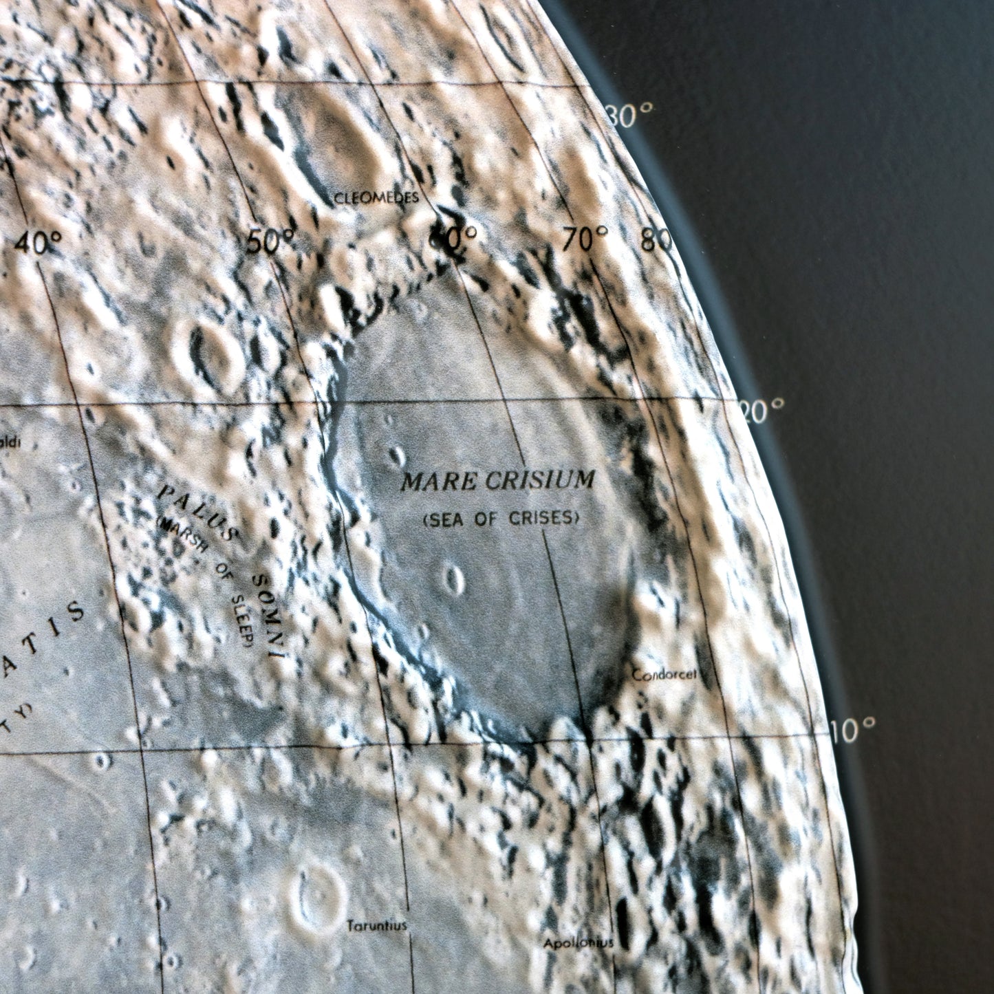 Moon 1966 3D Raised Relief Map