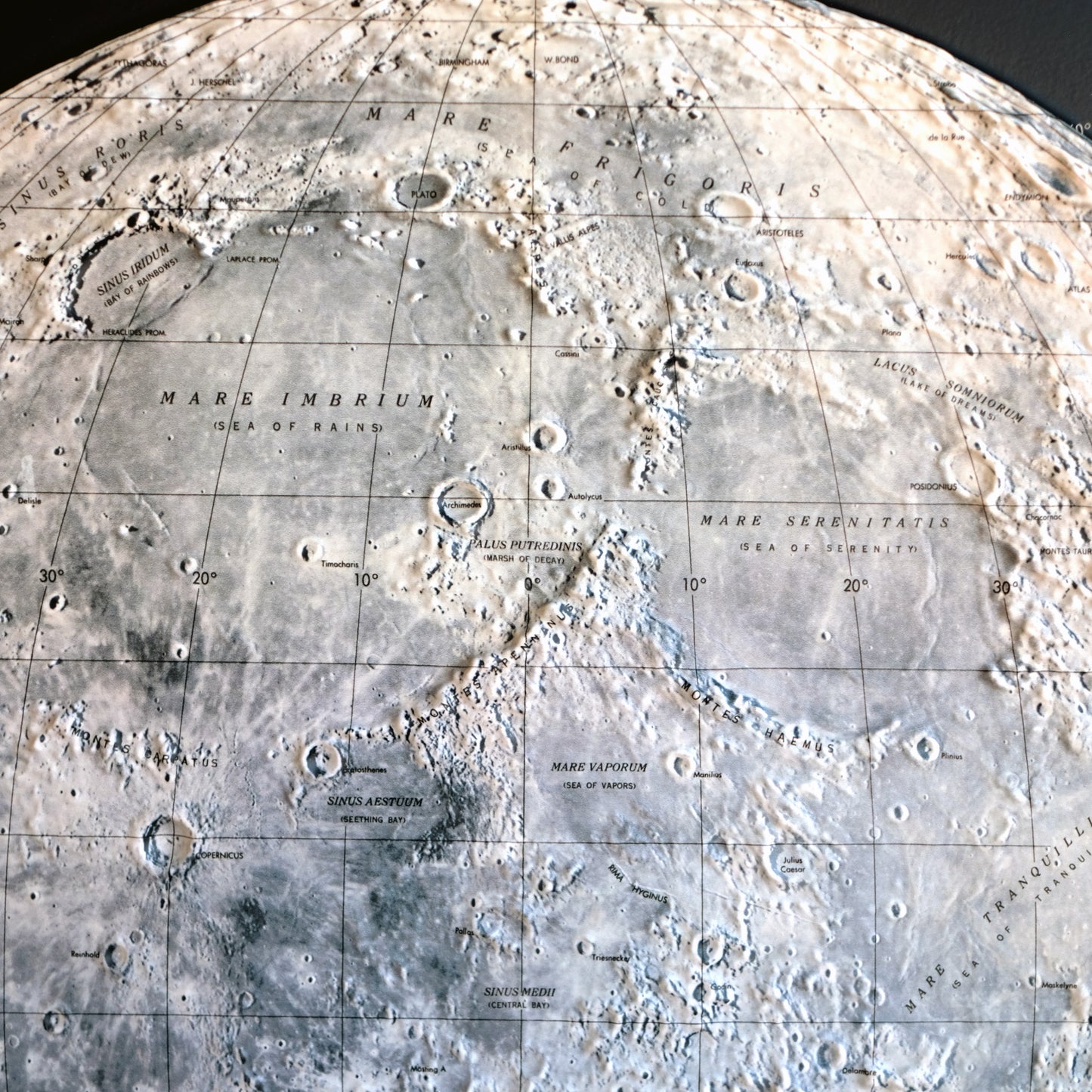Moon 1966 3D Raised Relief Map